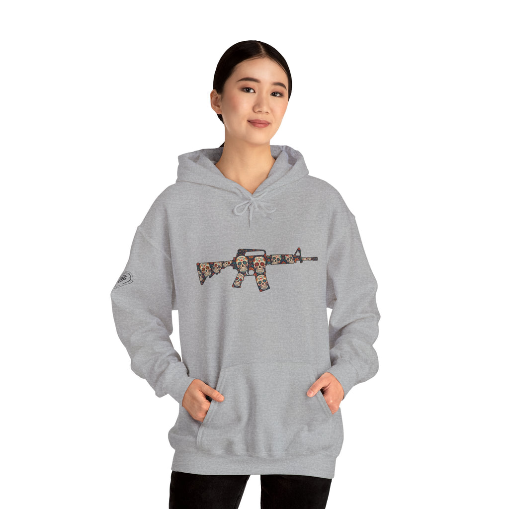 Sugar Skull AR-Style Rifle Graphic Hoodie