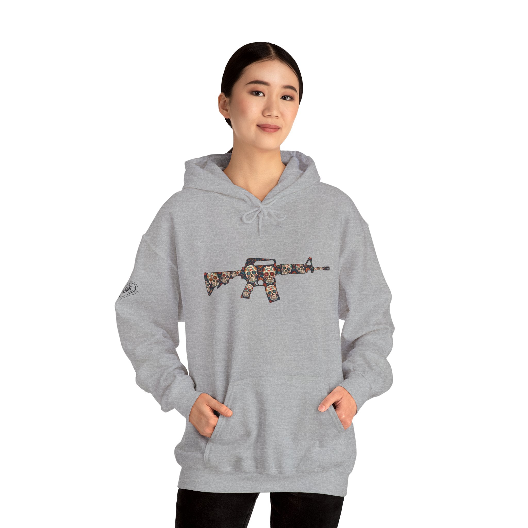 Sugar Skull AR-Style Rifle Graphic Hoodie