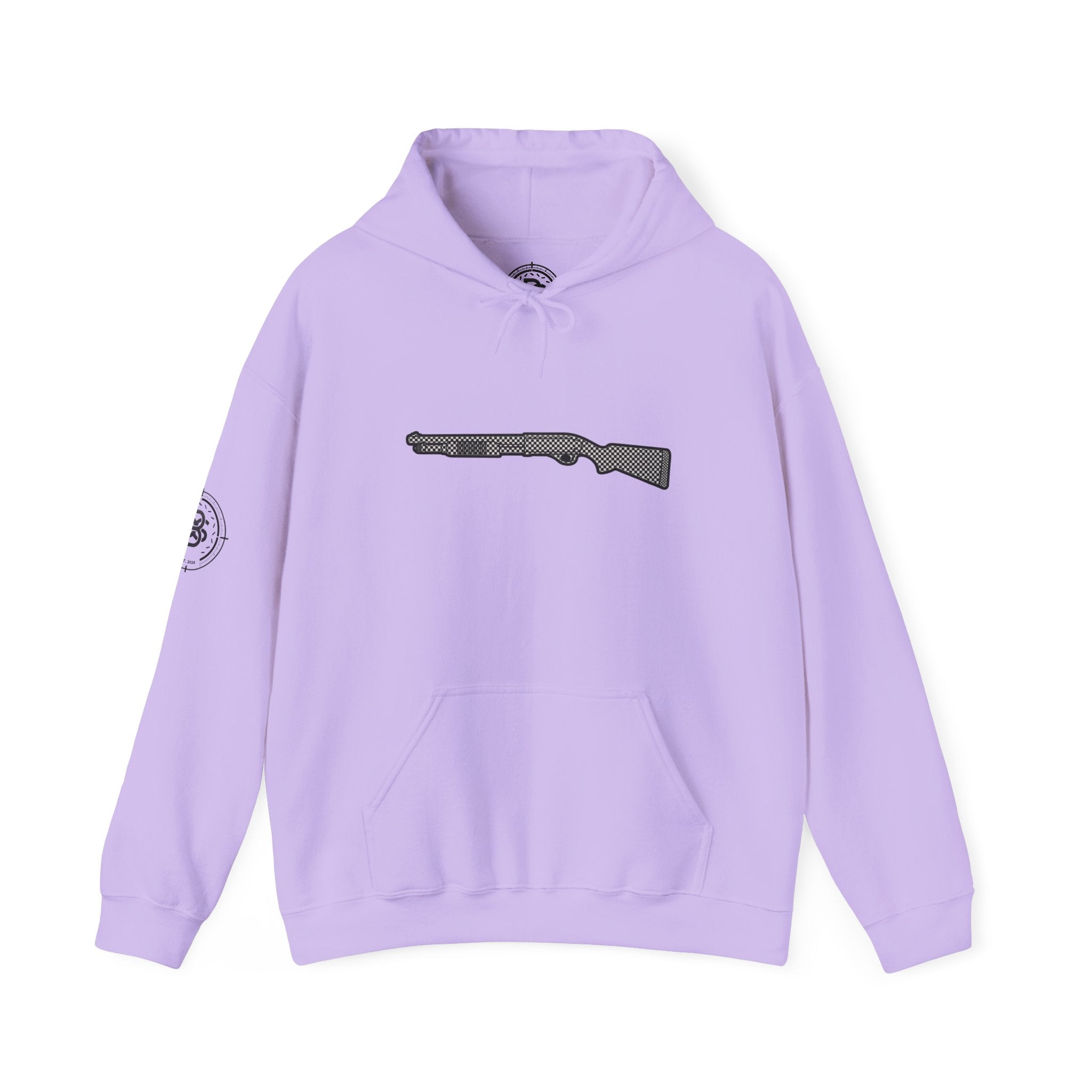 Checkered Shotgun Graphic Hoodie