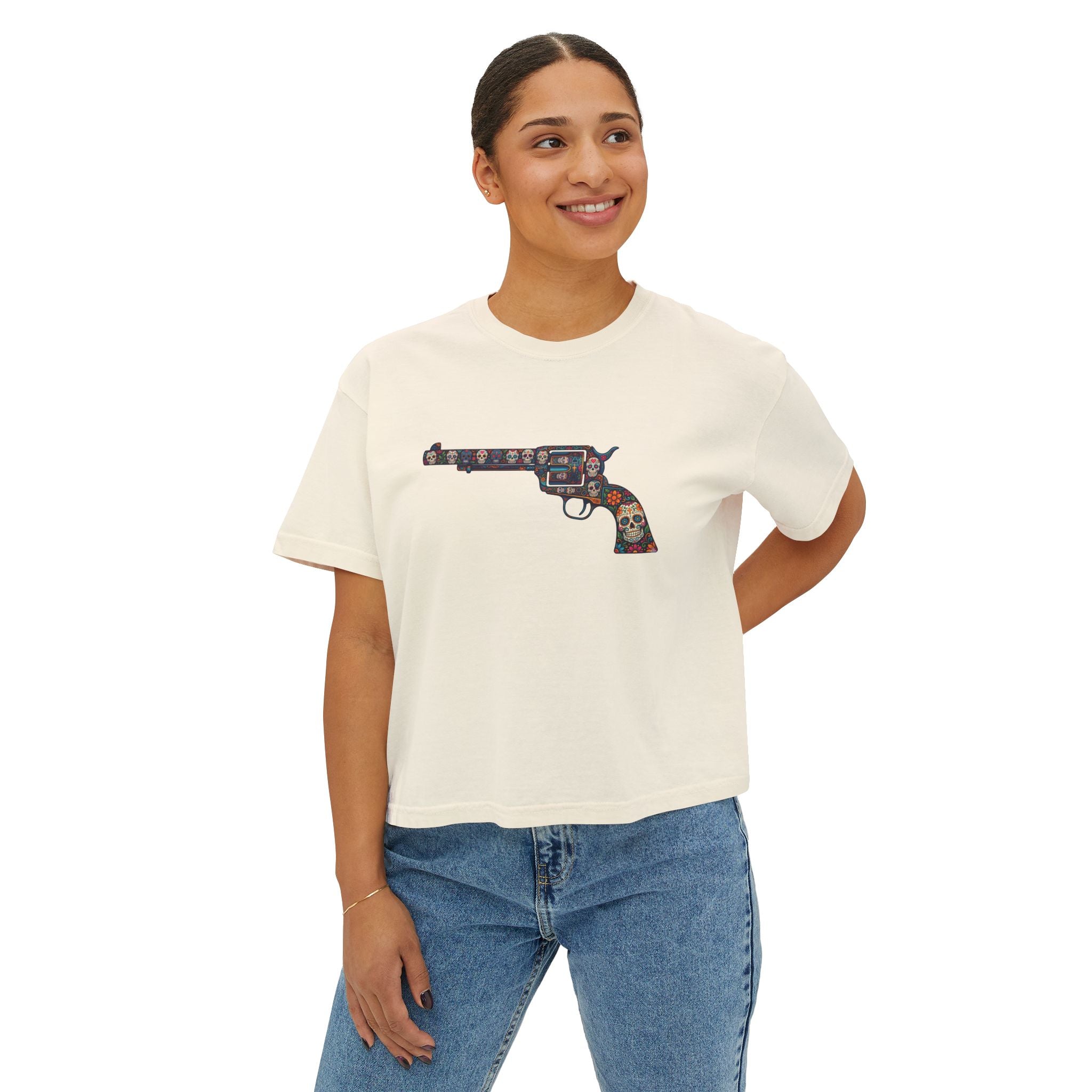 The Sugar Skull Collection -Revolver- Women’s Boxy Tee