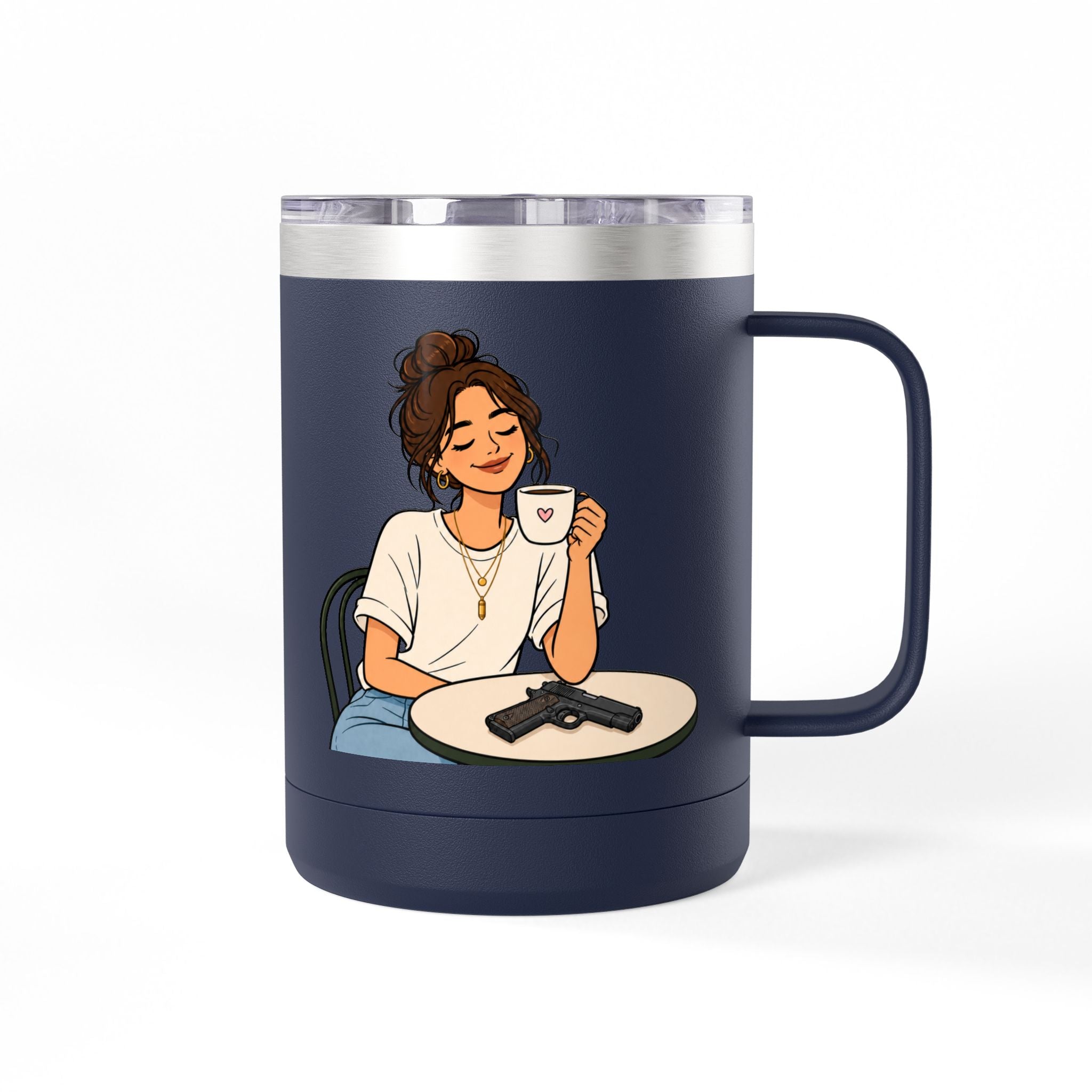Beans and Bullets-15oz Travel Mug Tumbler