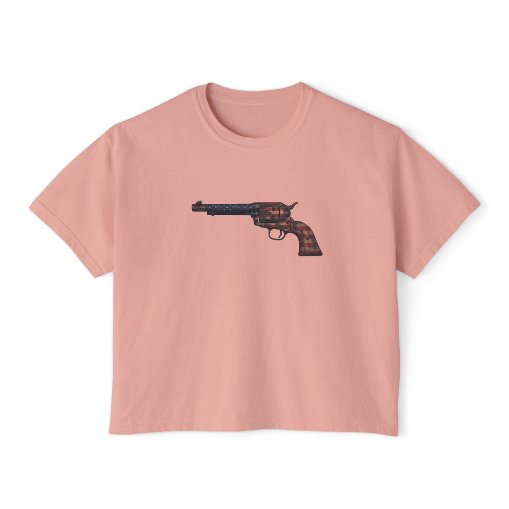 The US Flag Collection-Revolver- Women's Boxy Tee