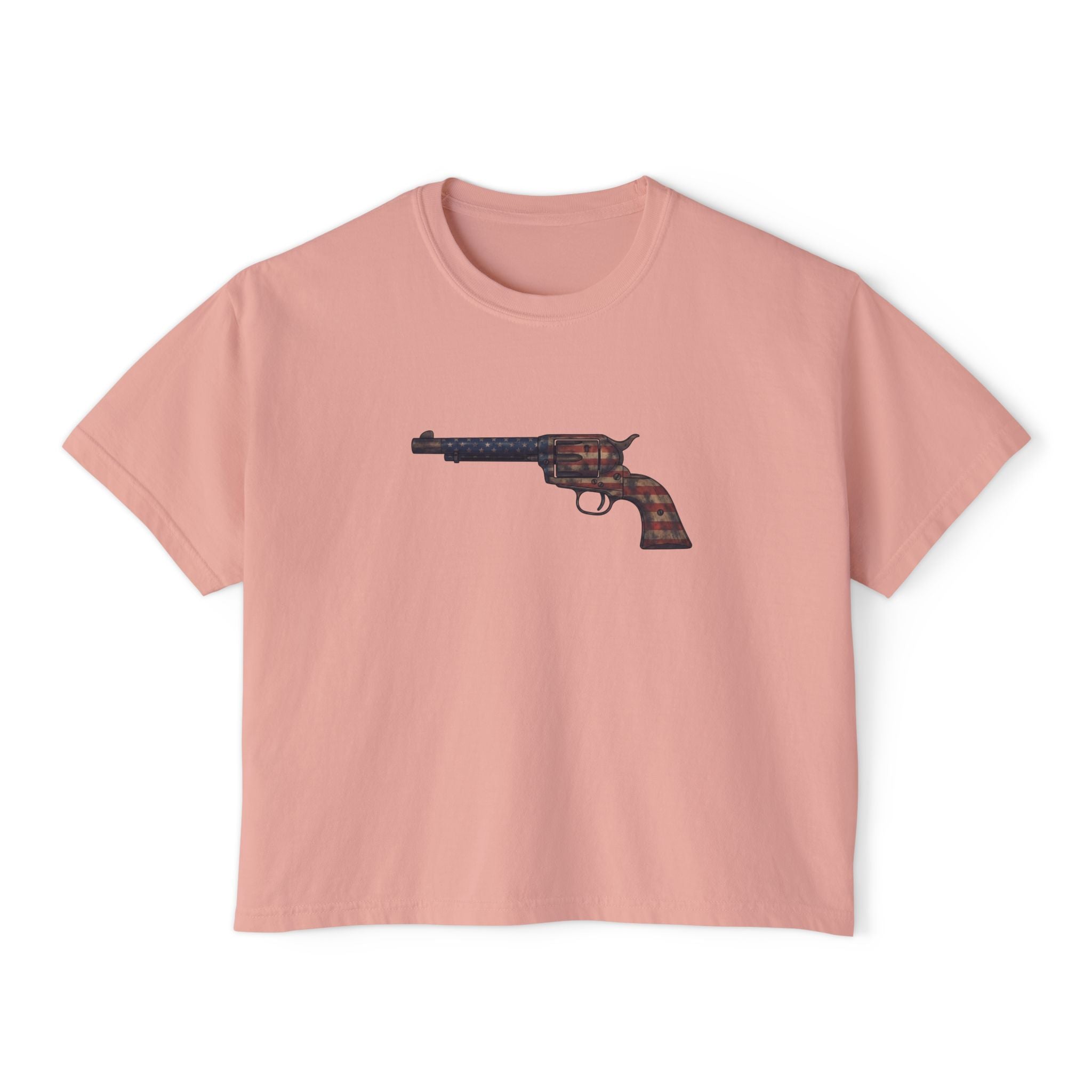 The US Flag Collection-Revolver- Women's Boxy Tee