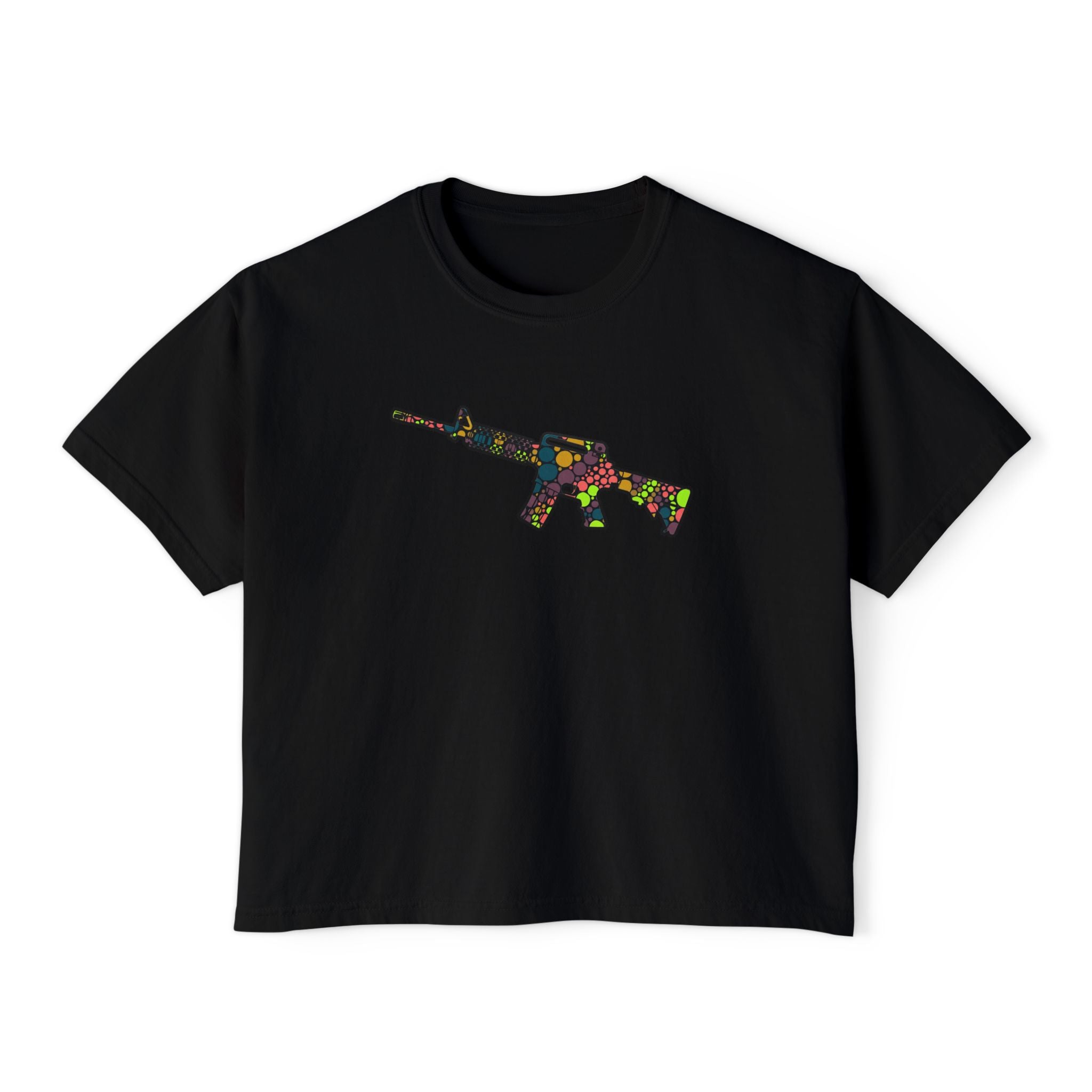 The Dots Collection- AR-15 Graphic-Women's Boxy Tee