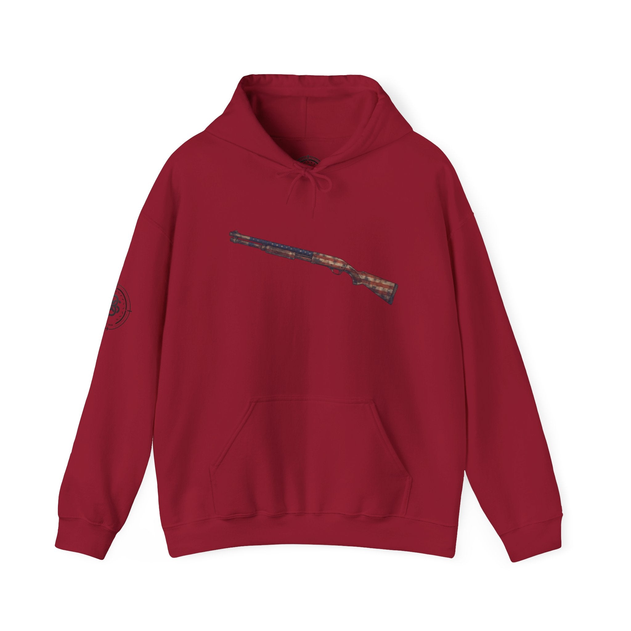 United States Flag Shotgun Graphic Hoodie