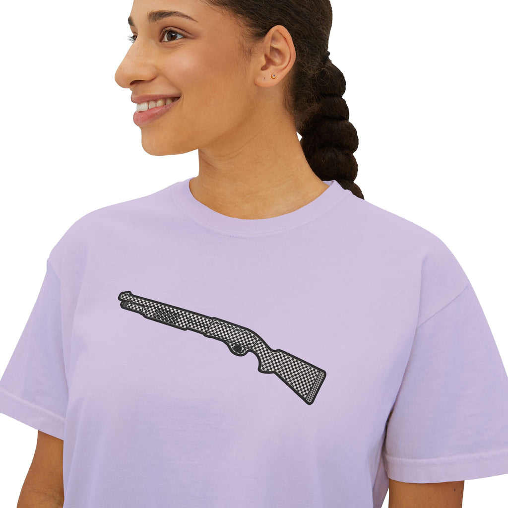 The Checker Collection-Shotgun-Women's Boxy Tee