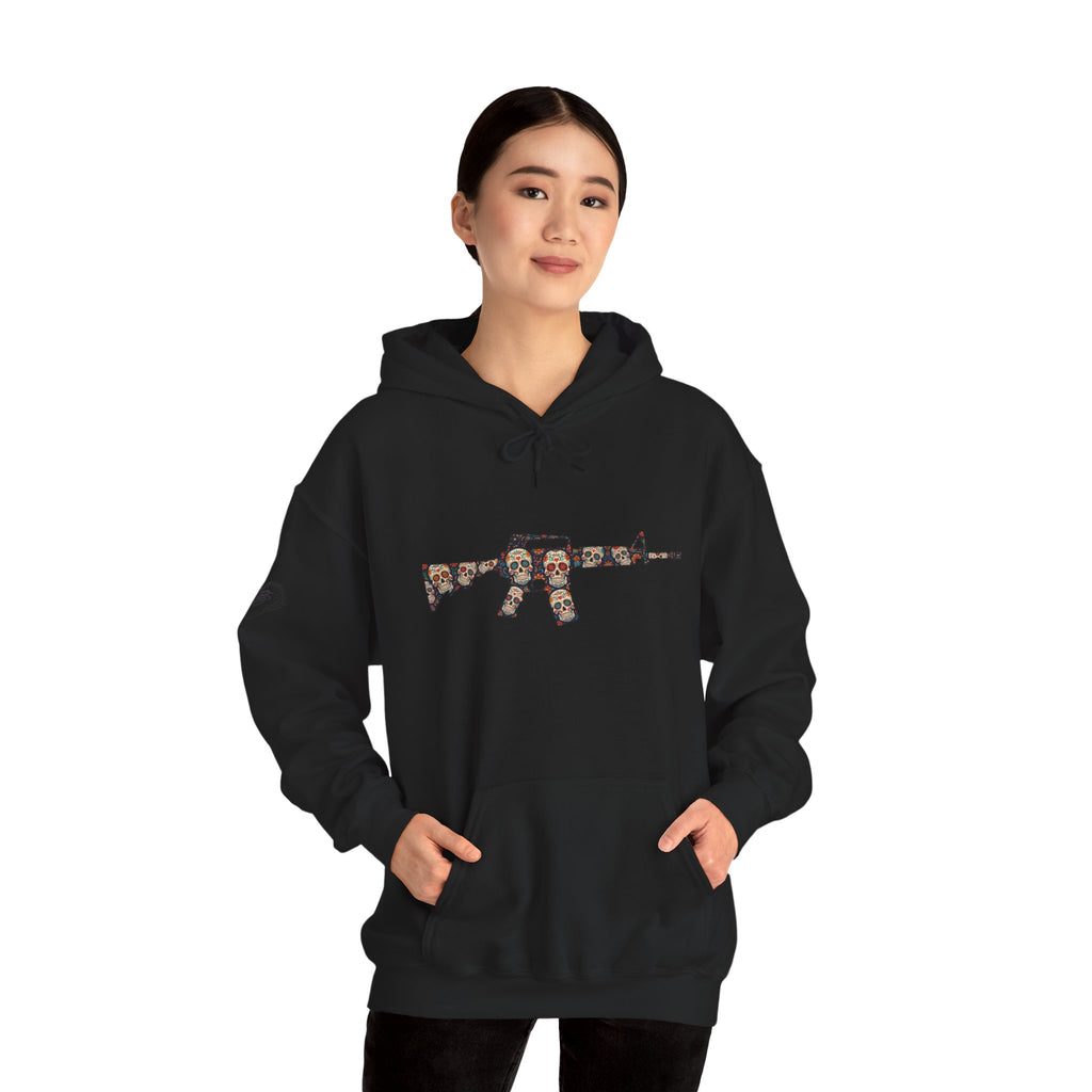 Sugar Skull AR-Style Rifle Graphic Hoodie