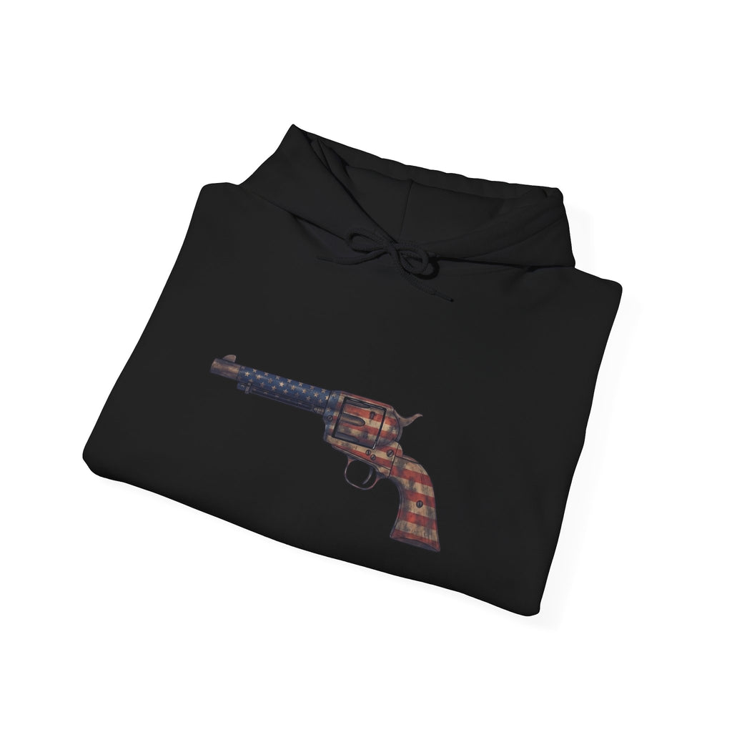 United States Flag Revolver Graphic Hoodie