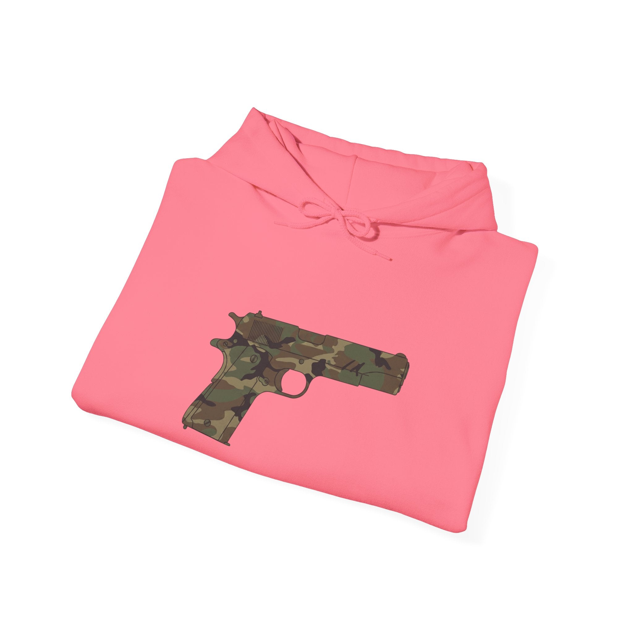 Camouflage Pistol Hoodie - Camo Gun Graphic Pullover