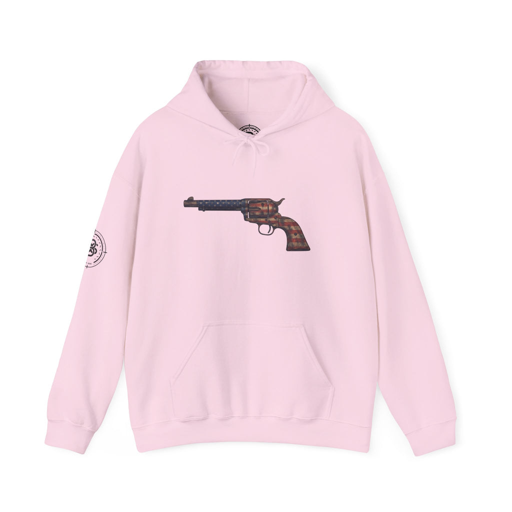 United States Flag Revolver Graphic Hoodie