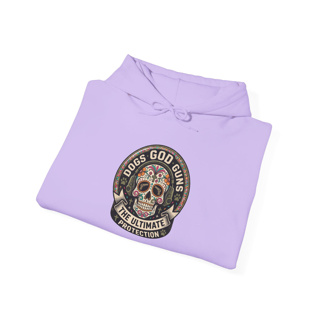"Dogs God Guns: The Ultimate Protection- Graphic Hoodie
