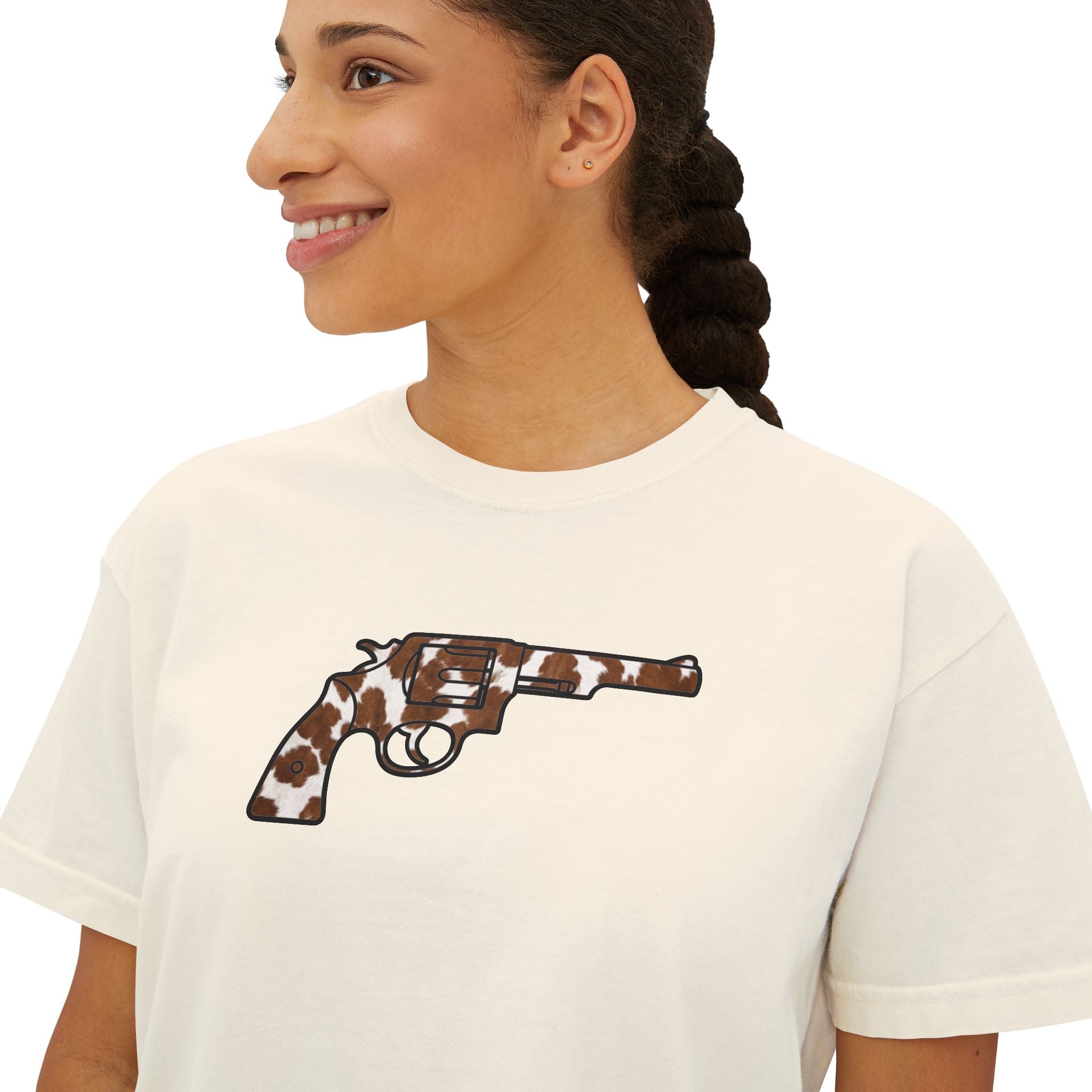 The Cowhide Collection-Revolver-Women's Boxy Tee