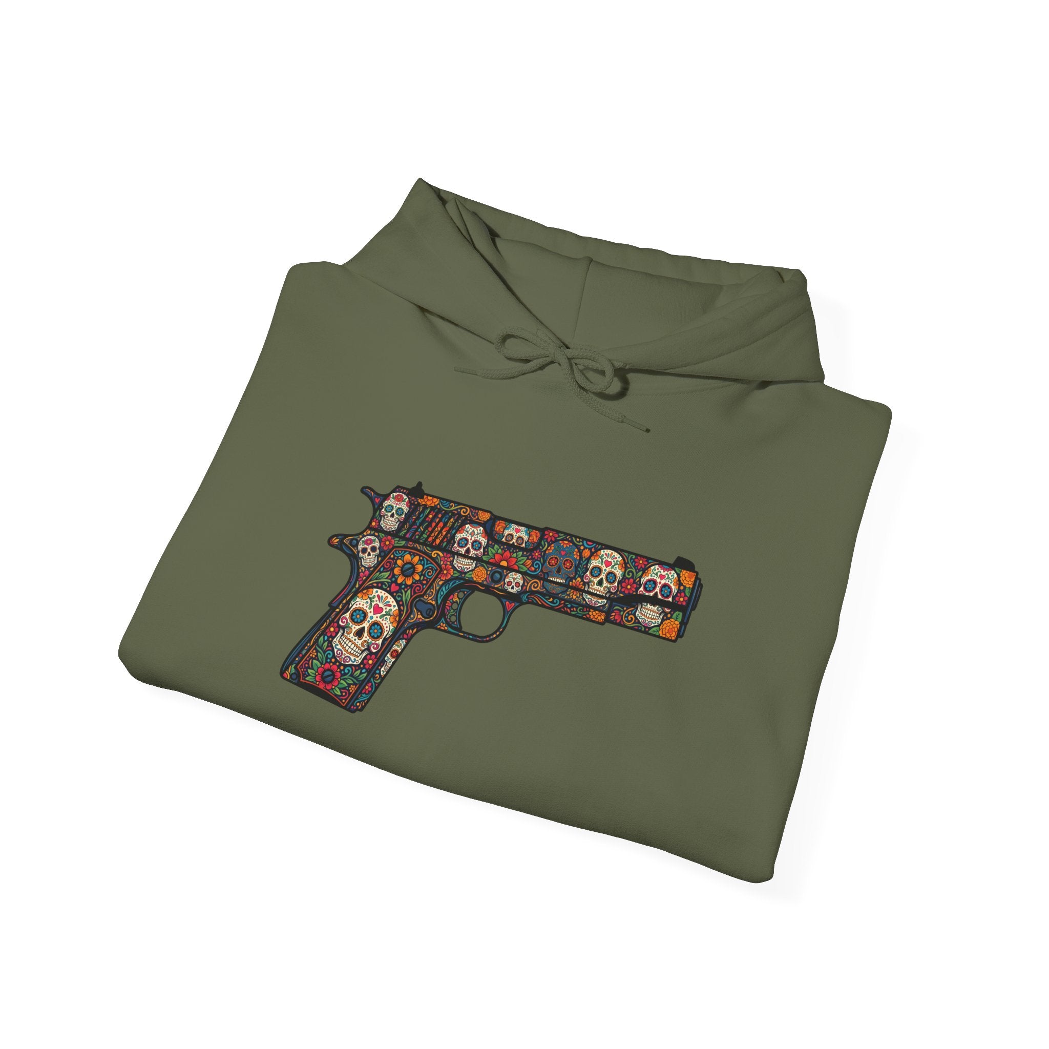 Sugar Skull Pistol Graphic Hoodie