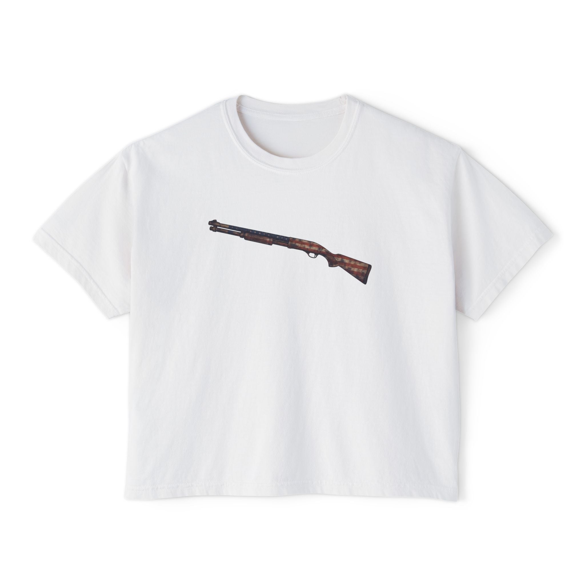 The US Flag Collection- Shotgun-Women's Boxy Tee