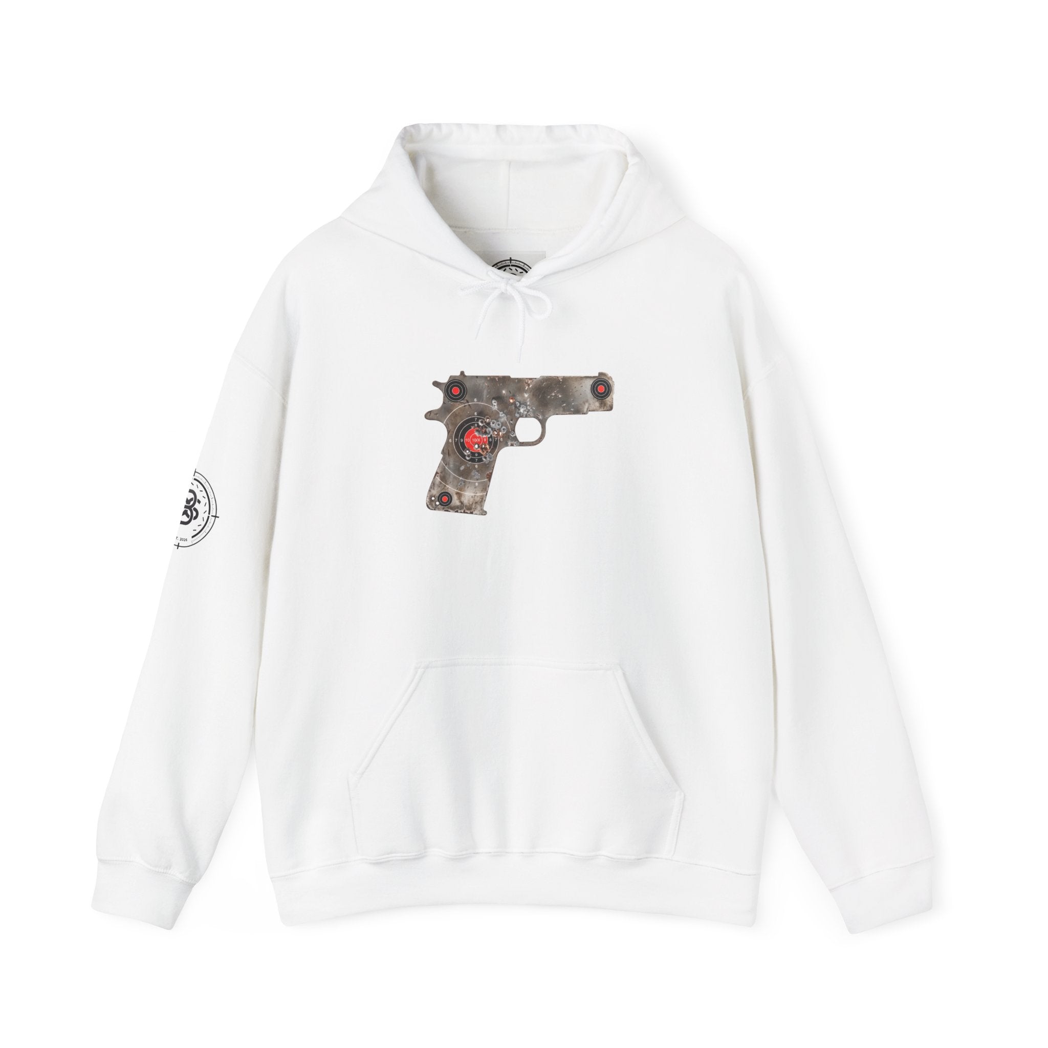 Vintage Metal Pistol Graphic Hoodie