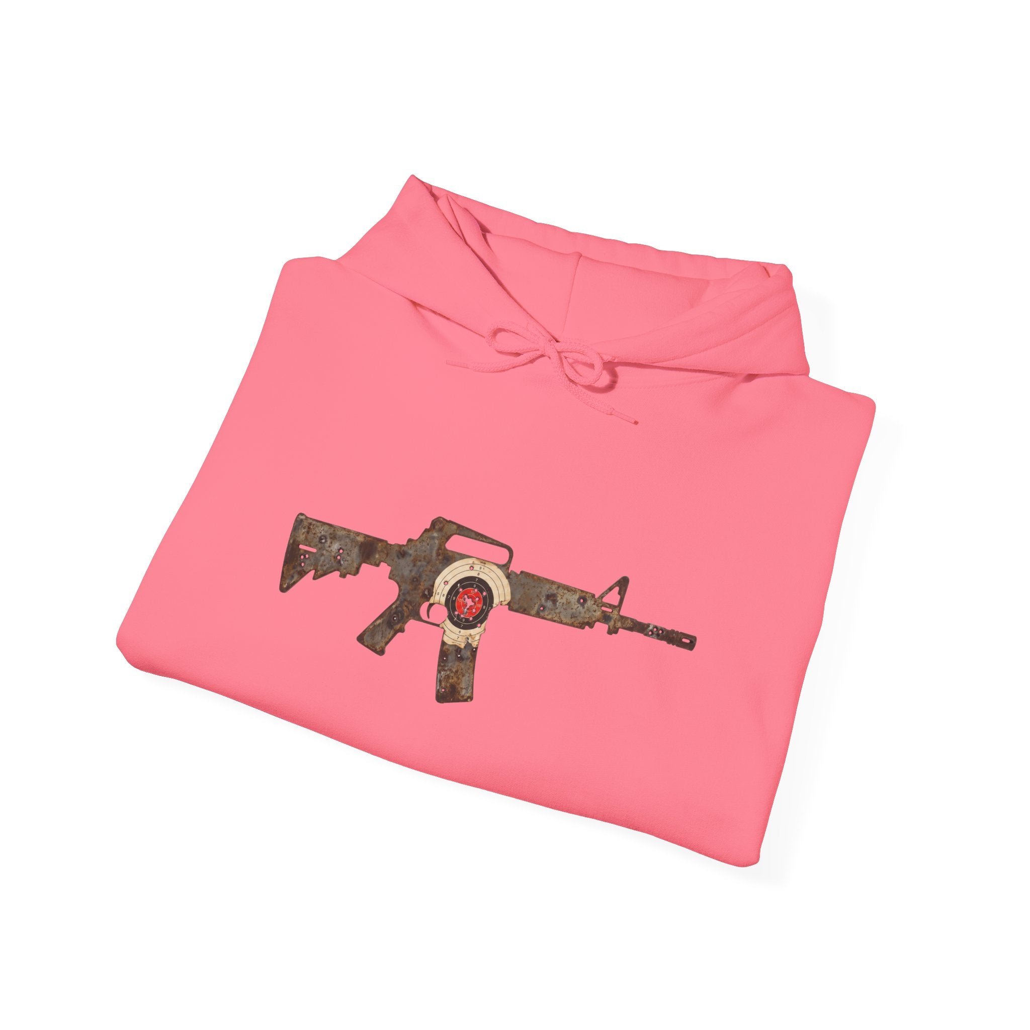 Vintage Metal AR Rifle Graphic Hoodie