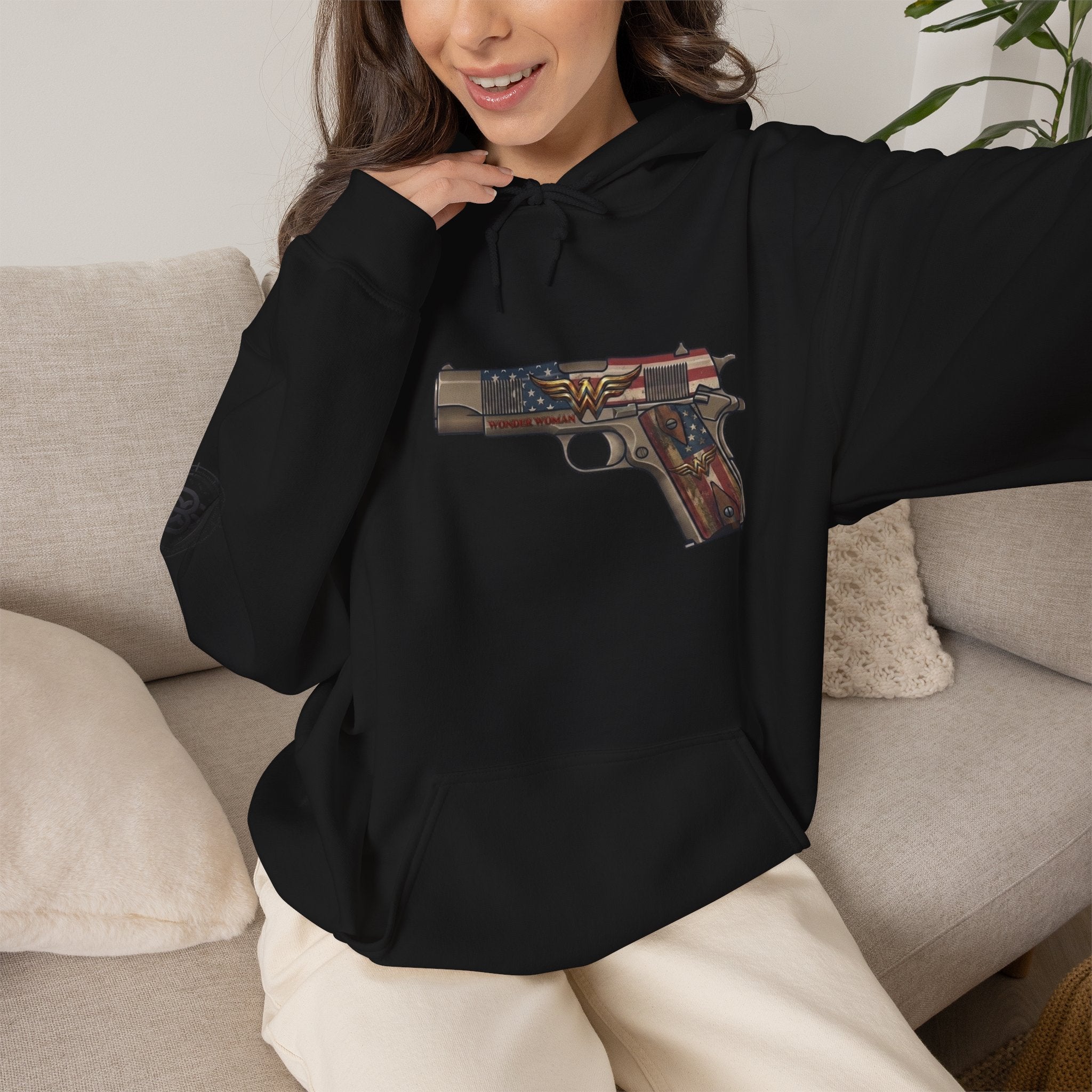 WW emblem Pistol Graphic Hoodie