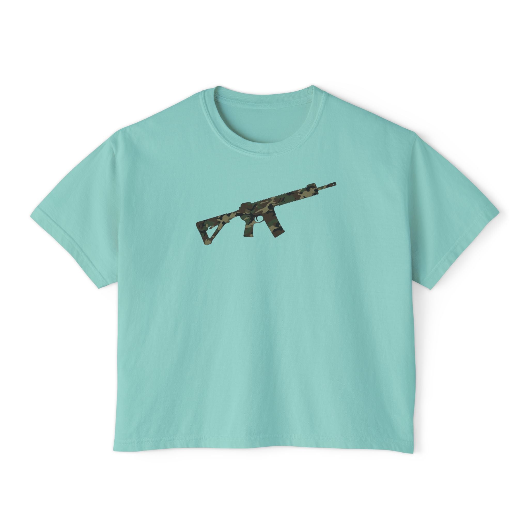 The Camo Collection-AR-Style Rifle- Women's Boxy Tee