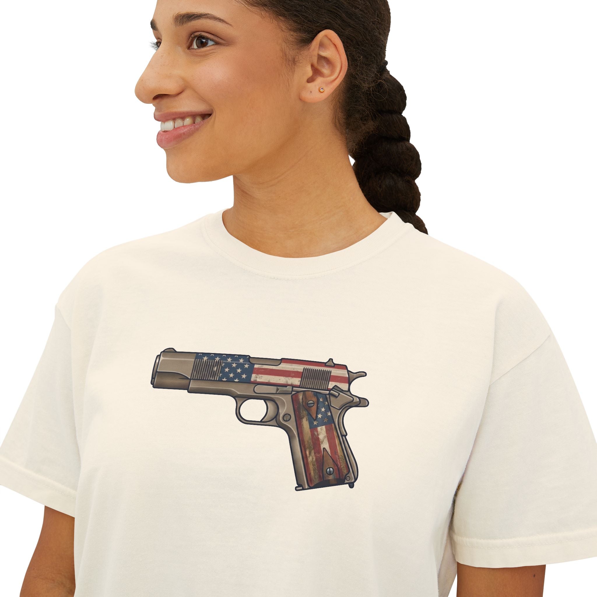 The US Flag Collection-1911 Pistol-Women's Boxy Tee