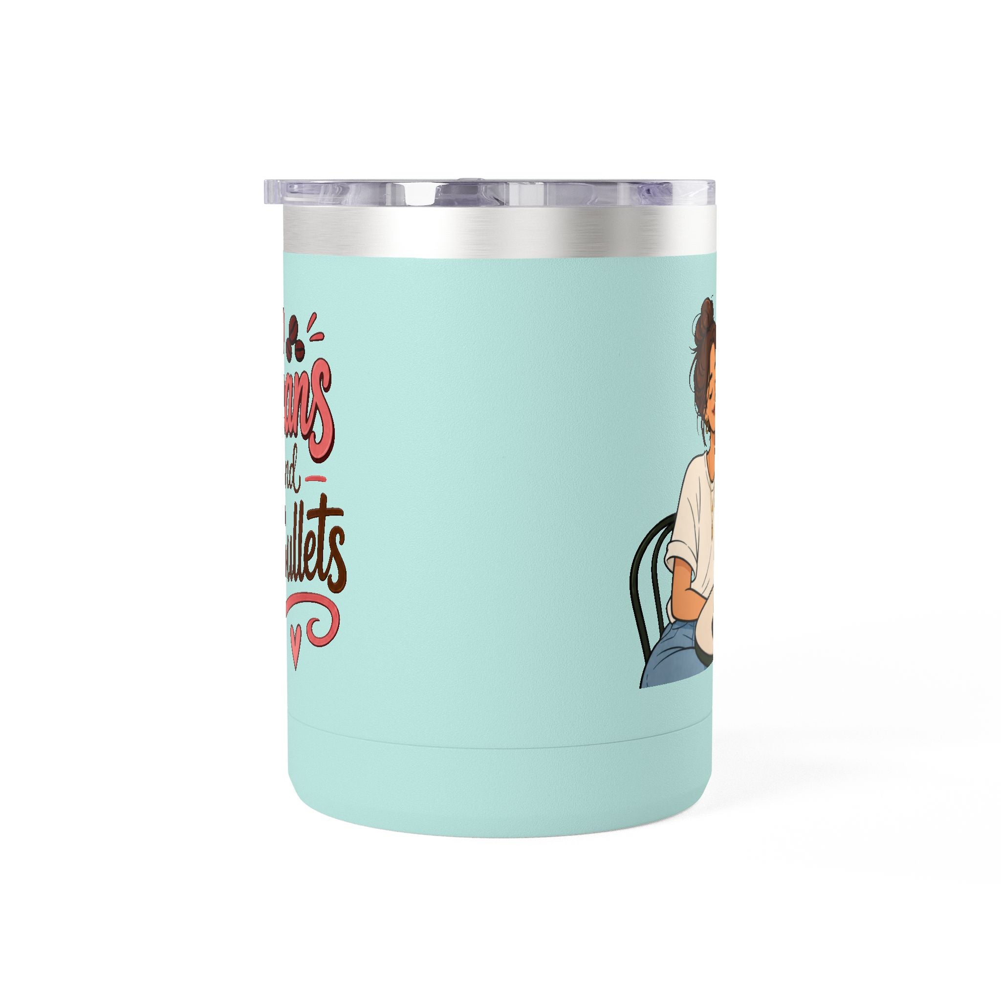 Beans and Bullets-15oz Travel Mug Tumbler