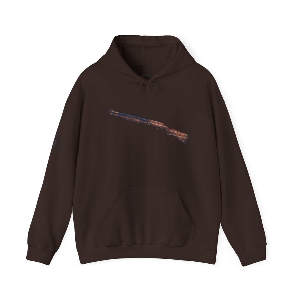 United States Flag Shotgun Graphic Hoodie