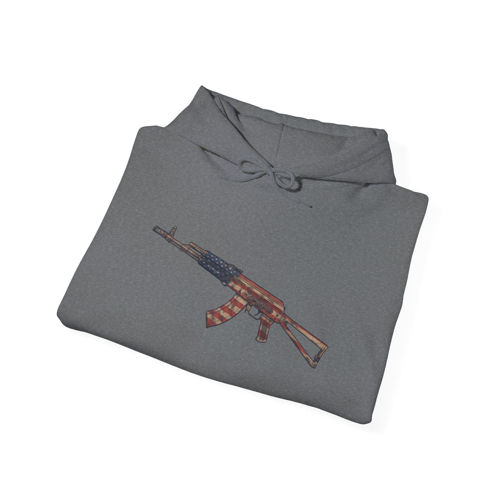 United States Flag AK-47 Graphic Hoodie