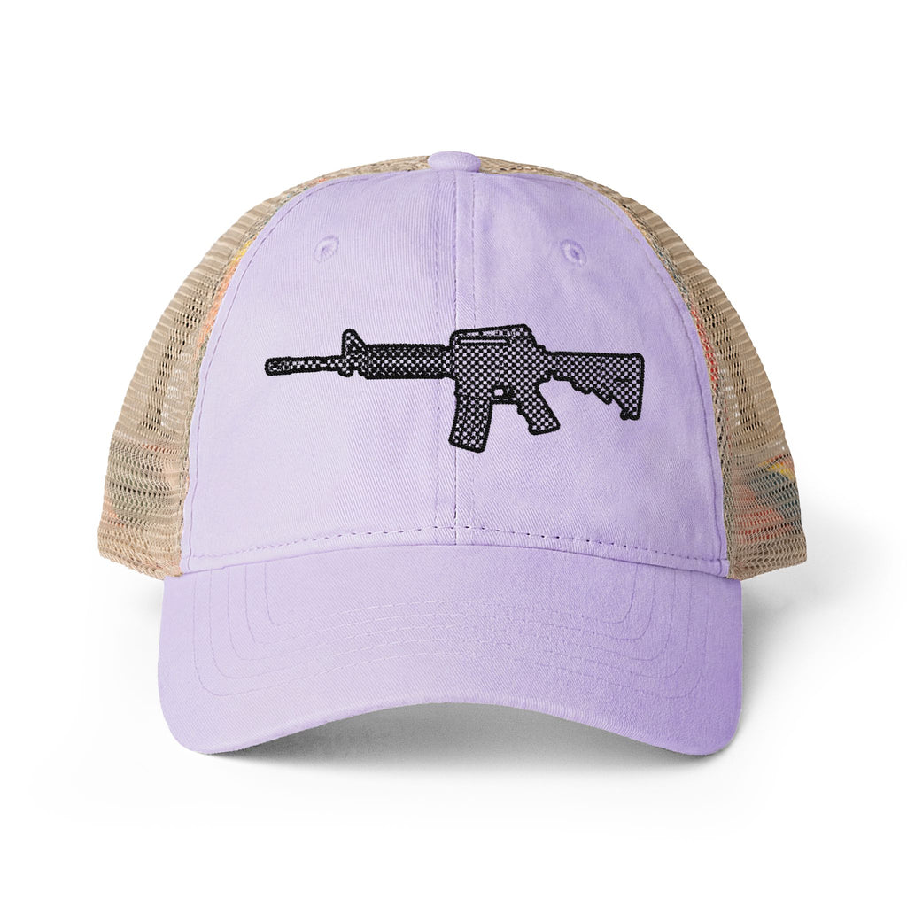 The Checker Collection- AR Rifle-Women's Washed Mesh-Back Cap