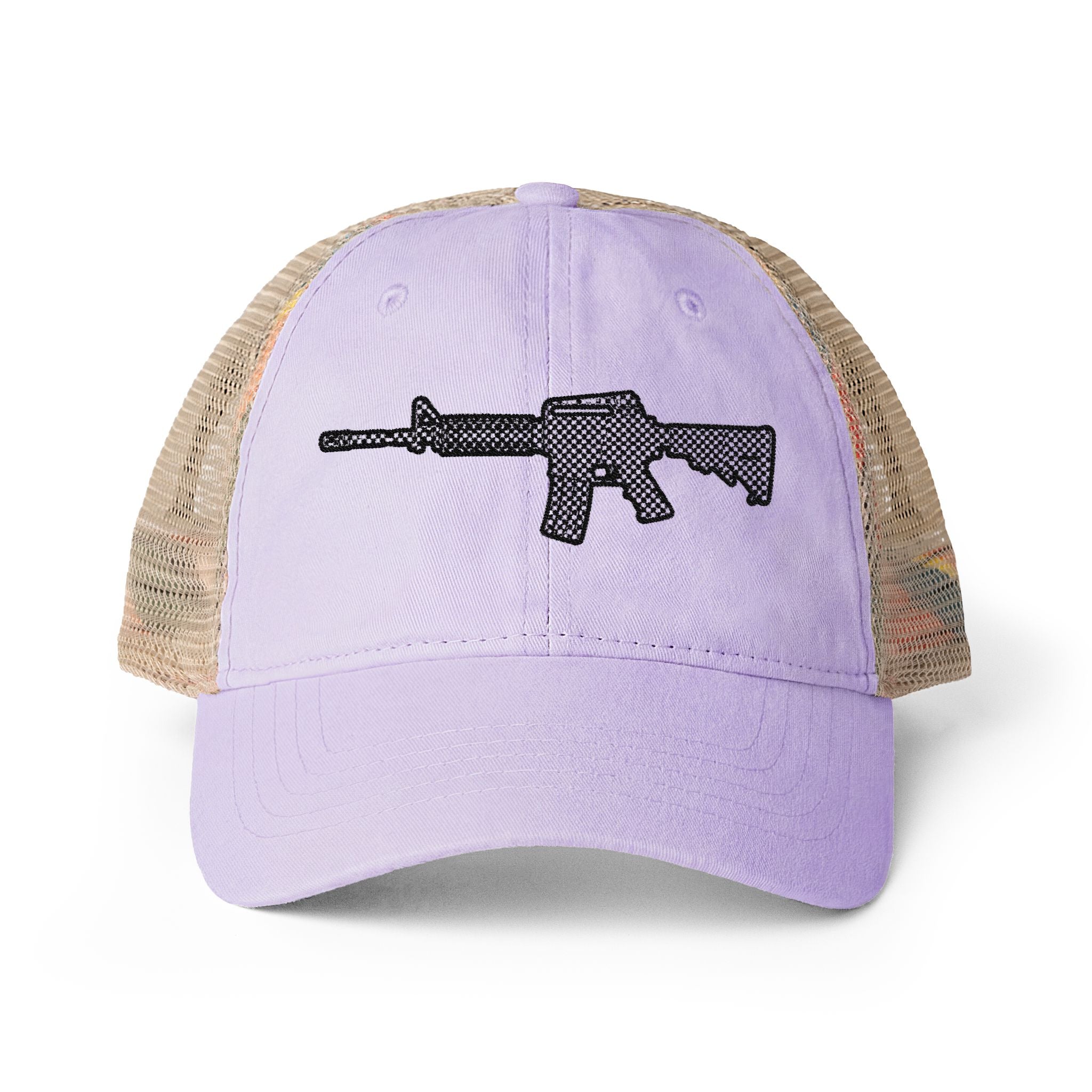 The Checker Collection- AR Rifle-Women's Washed Mesh-Back Cap
