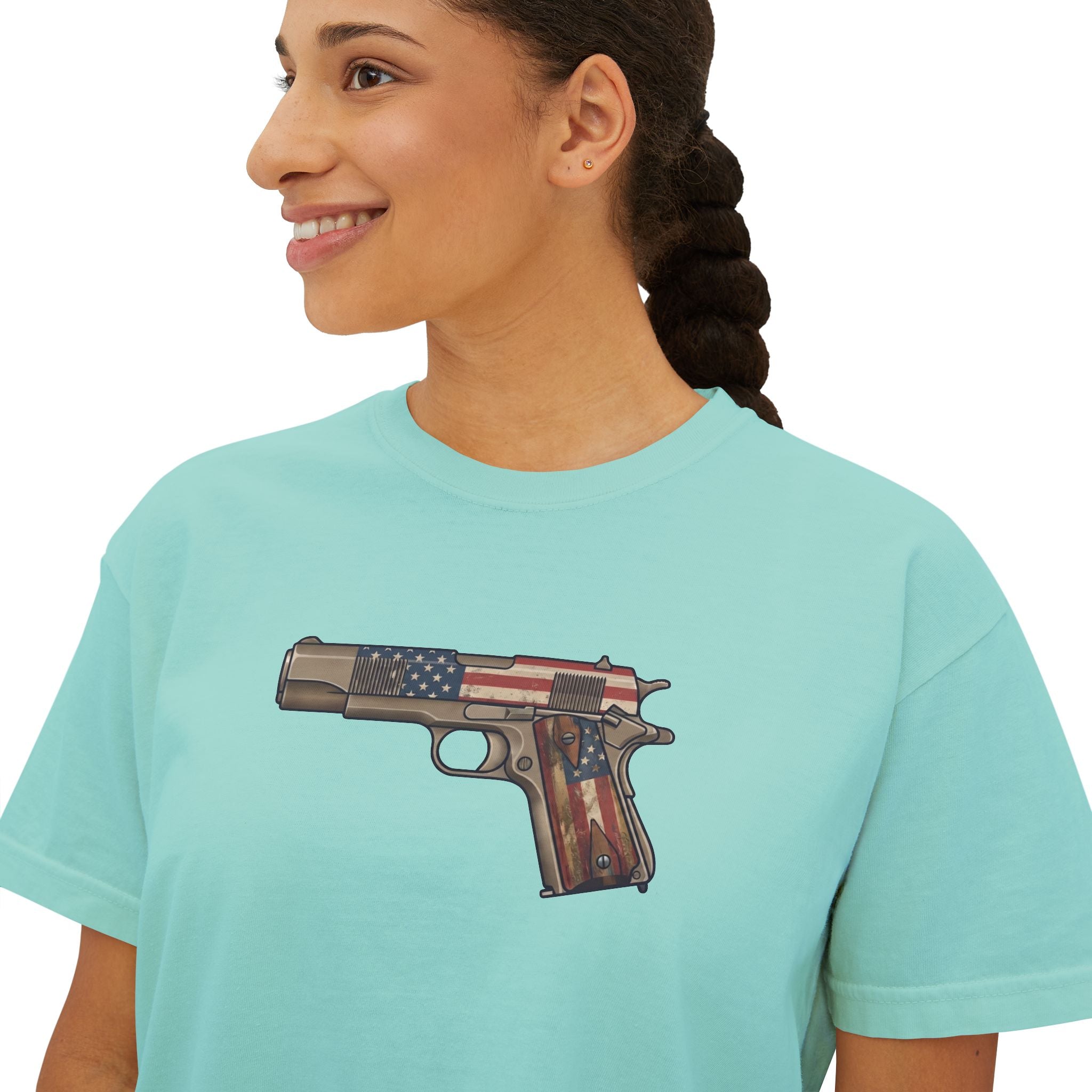 The US Flag Collection-1911 Pistol-Women's Boxy Tee
