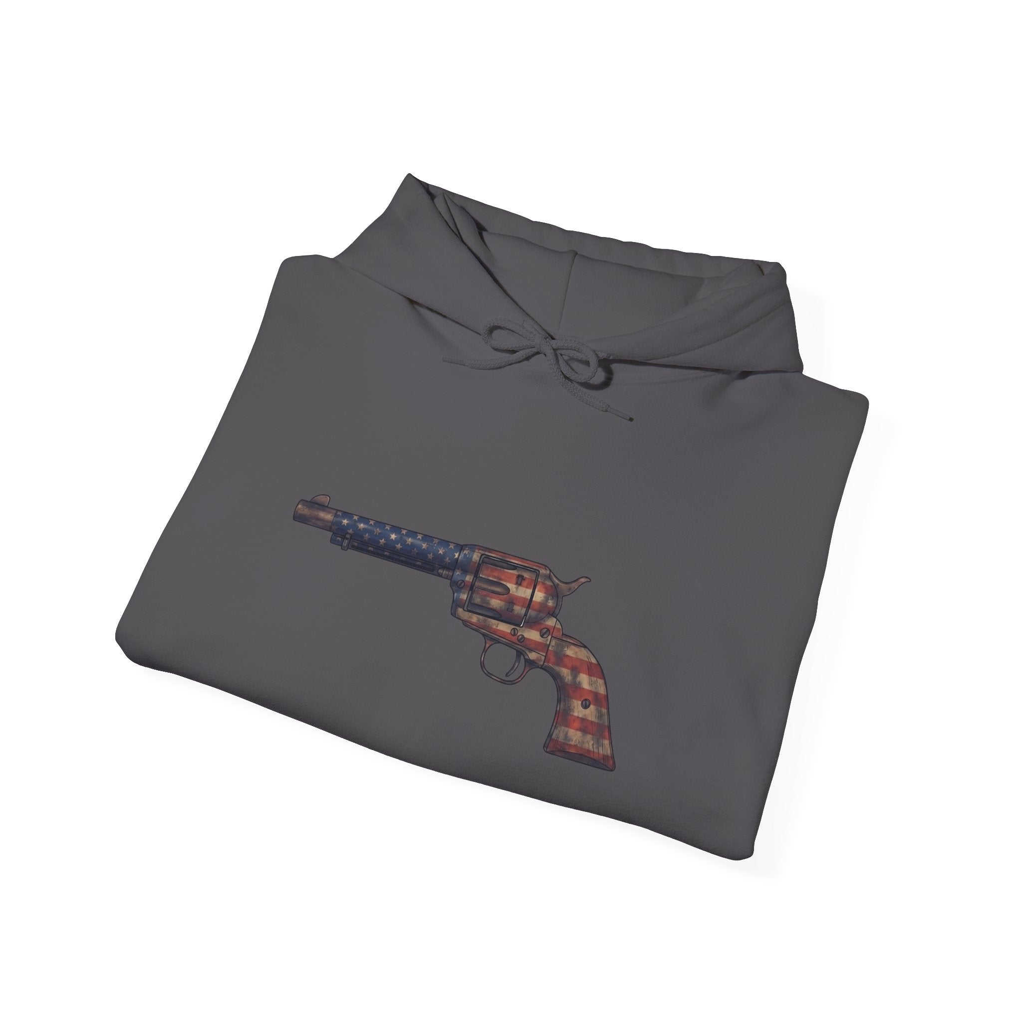 United States Flag Revolver Graphic Hoodie