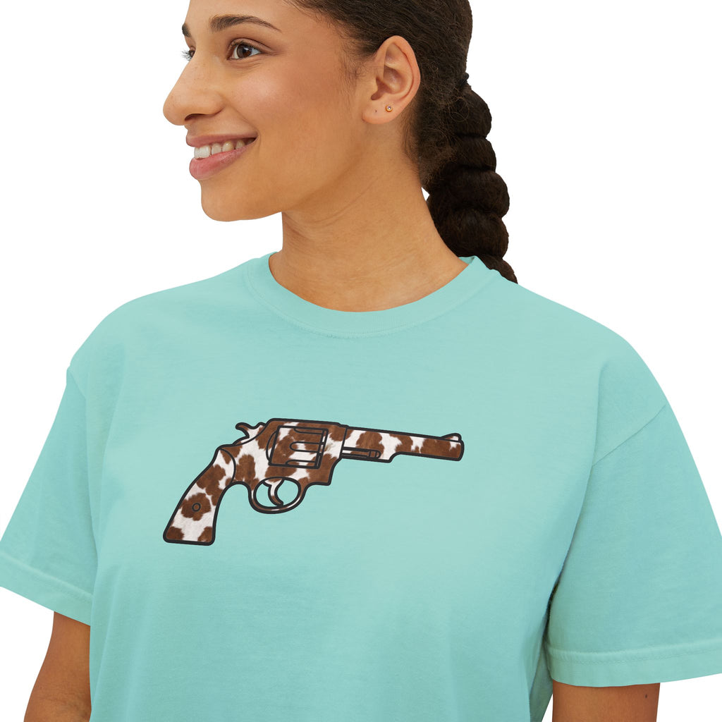 The Cowhide Collection-Revolver-Women's Boxy Tee