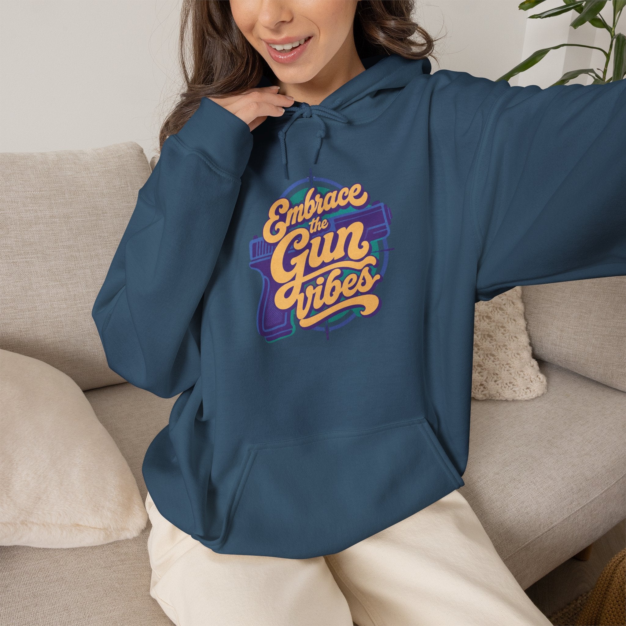 Embrace Gun Vibes Hoodie — Retro