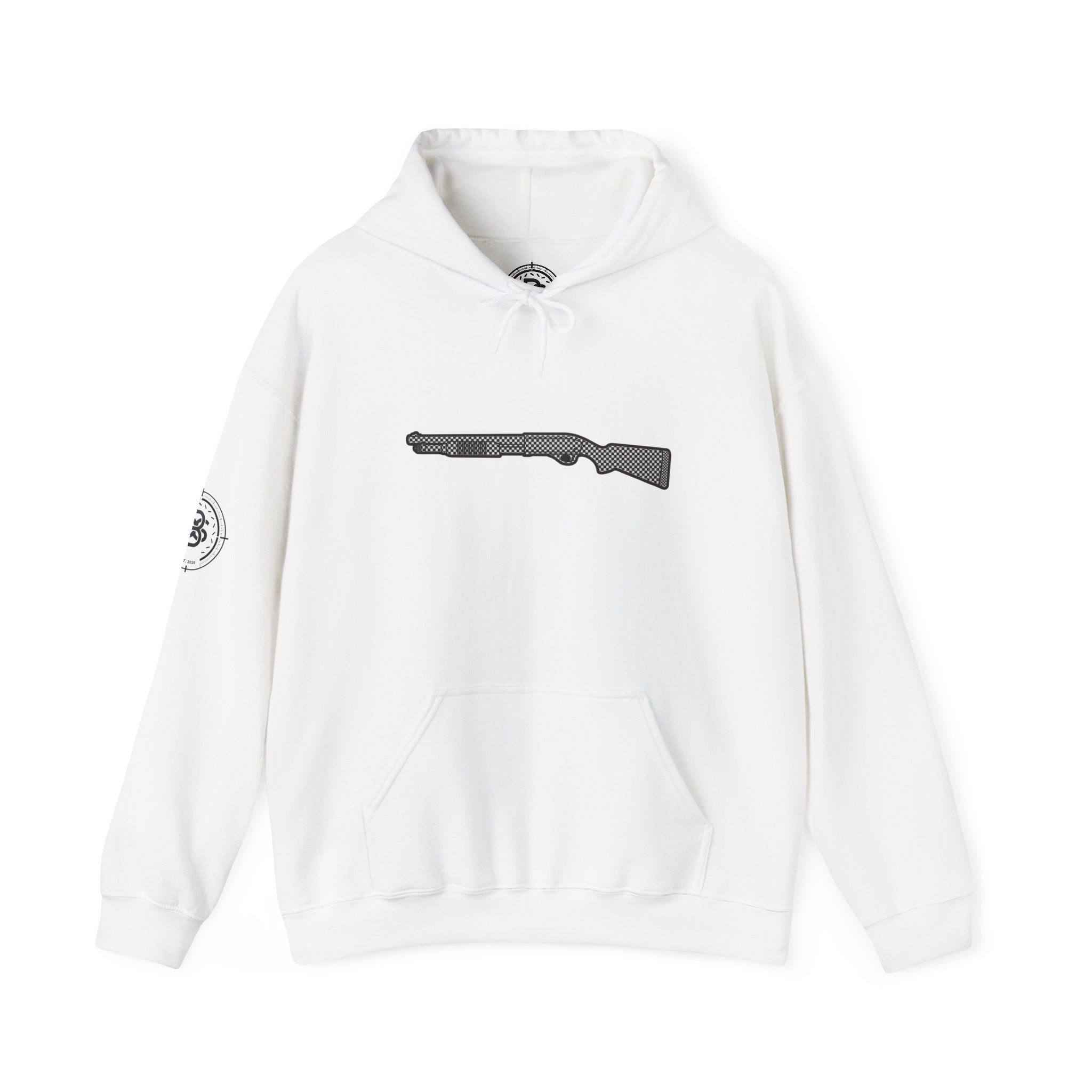 Checkered Shotgun Graphic Hoodie
