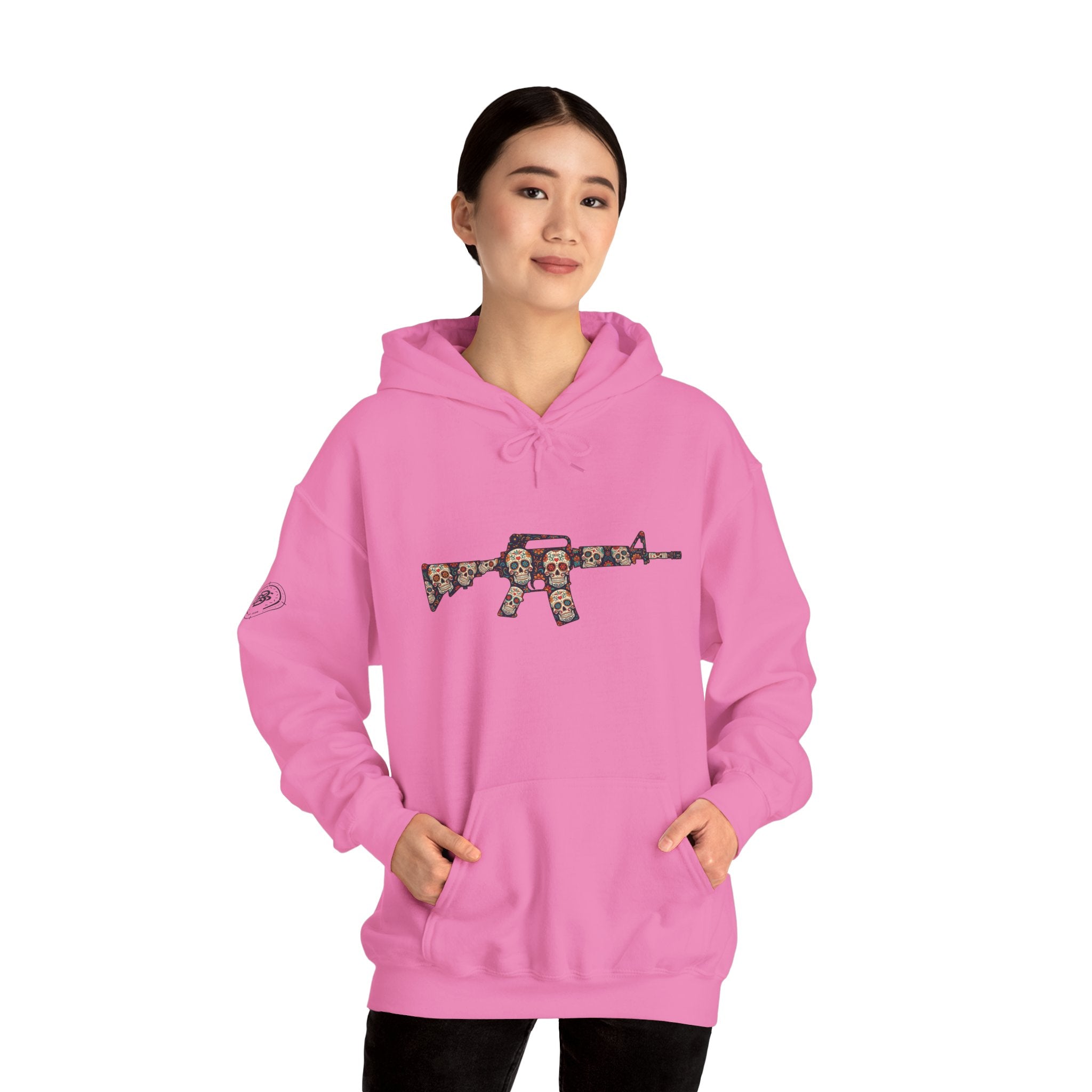 Sugar Skull AR-Style Rifle Graphic Hoodie