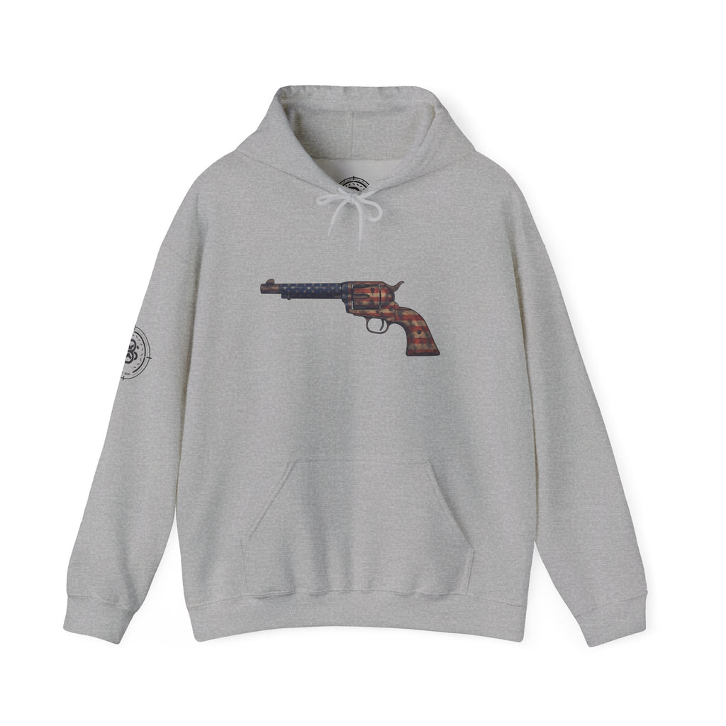 United States Flag Revolver Graphic Hoodie