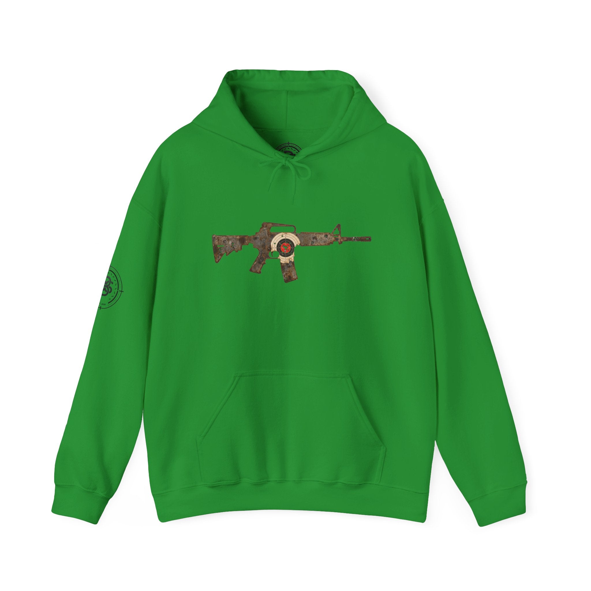 Vintage Metal AR Rifle Graphic Hoodie