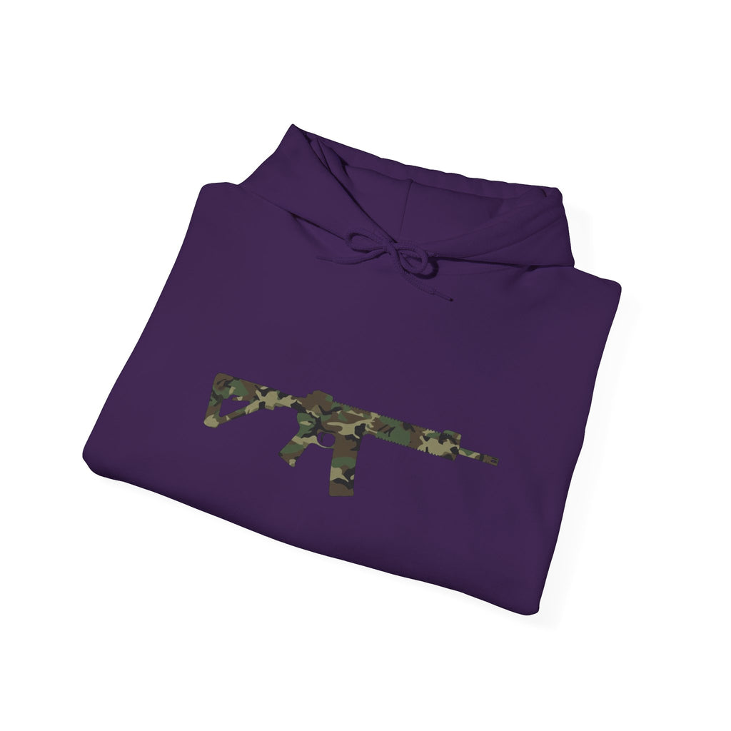 AR Rifle Camo Graphic Hoodie - Military Style Pullover