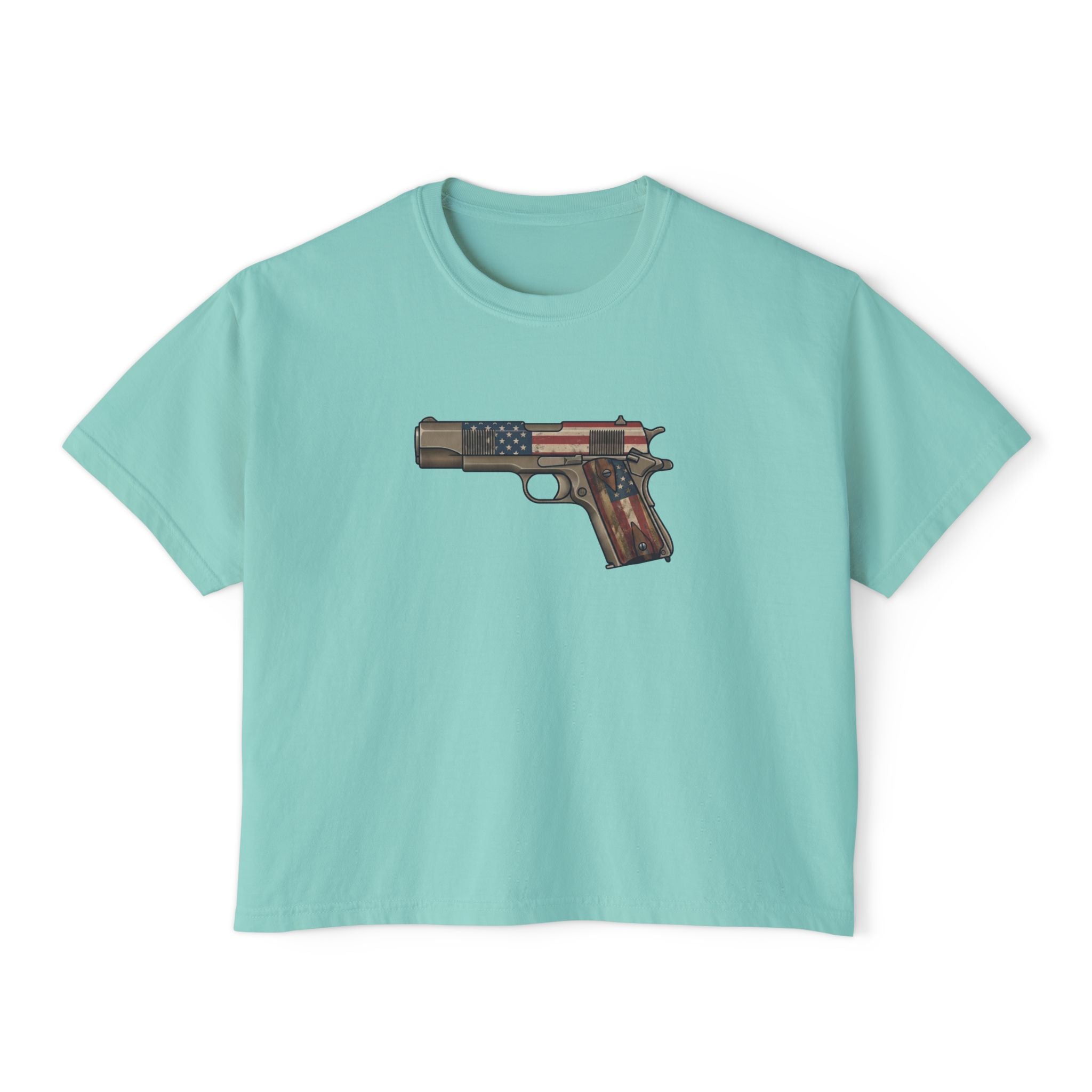 The US Flag Collection-1911 Pistol-Women's Boxy Tee