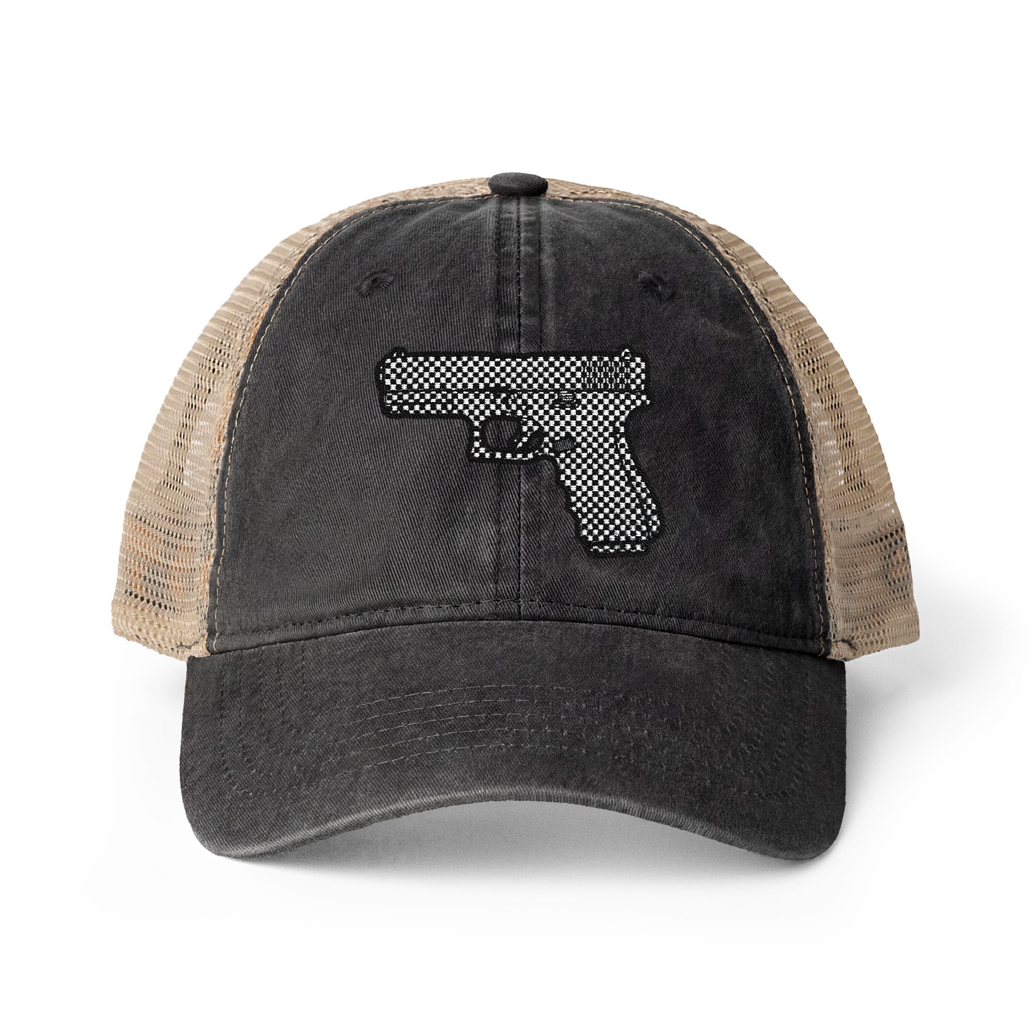 The Checker Collection-Pistol-Women's Washed Mesh-Back Cap