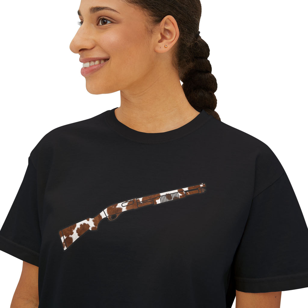 The Cowhide Collection-Shotgun-Women's Boxy Tee