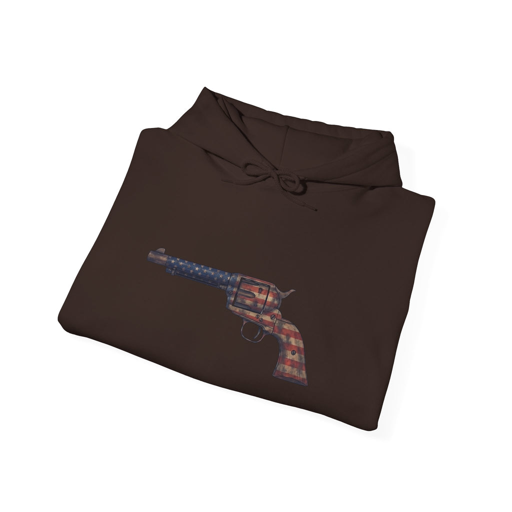 United States Flag Revolver Graphic Hoodie