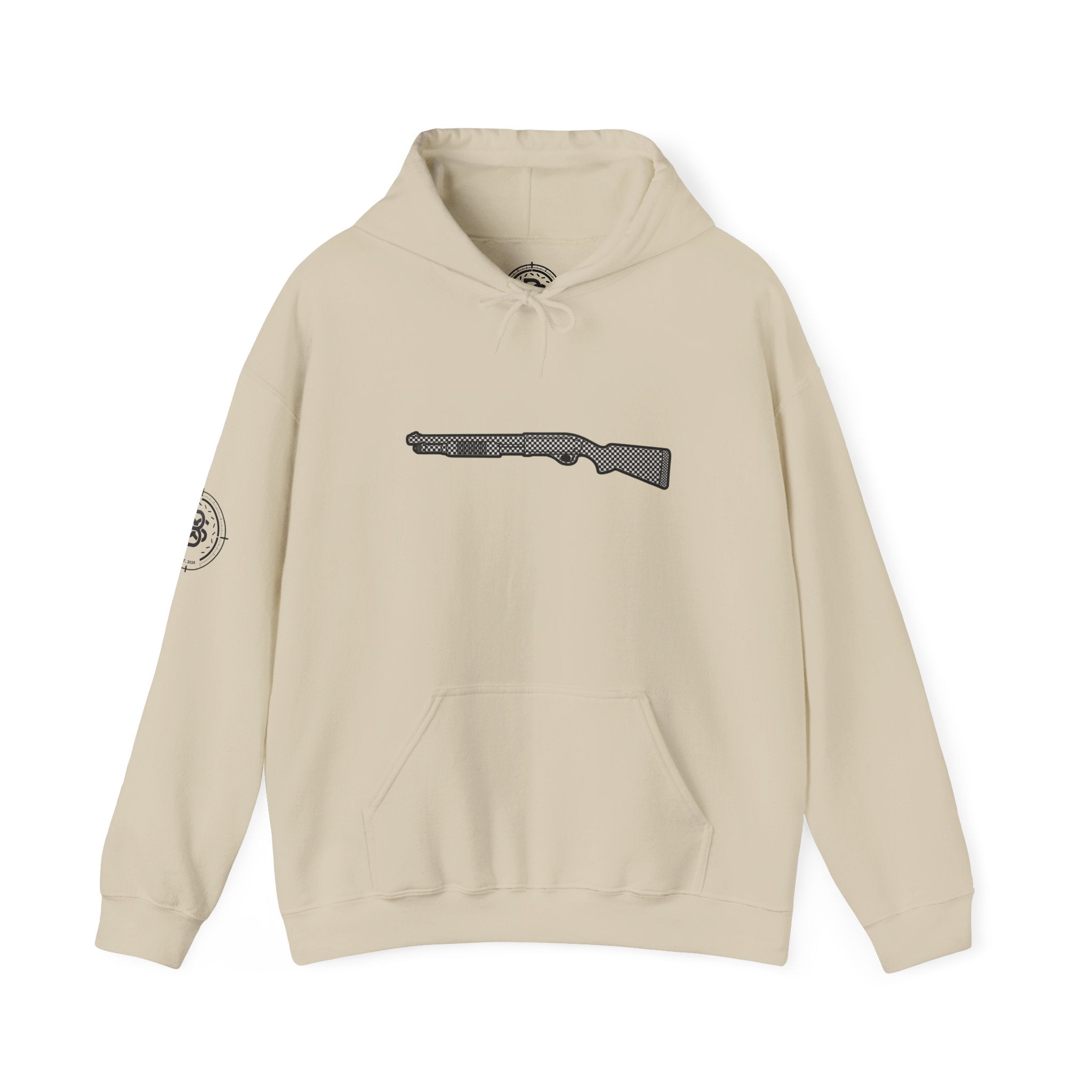 Checkered Shotgun Graphic Hoodie
