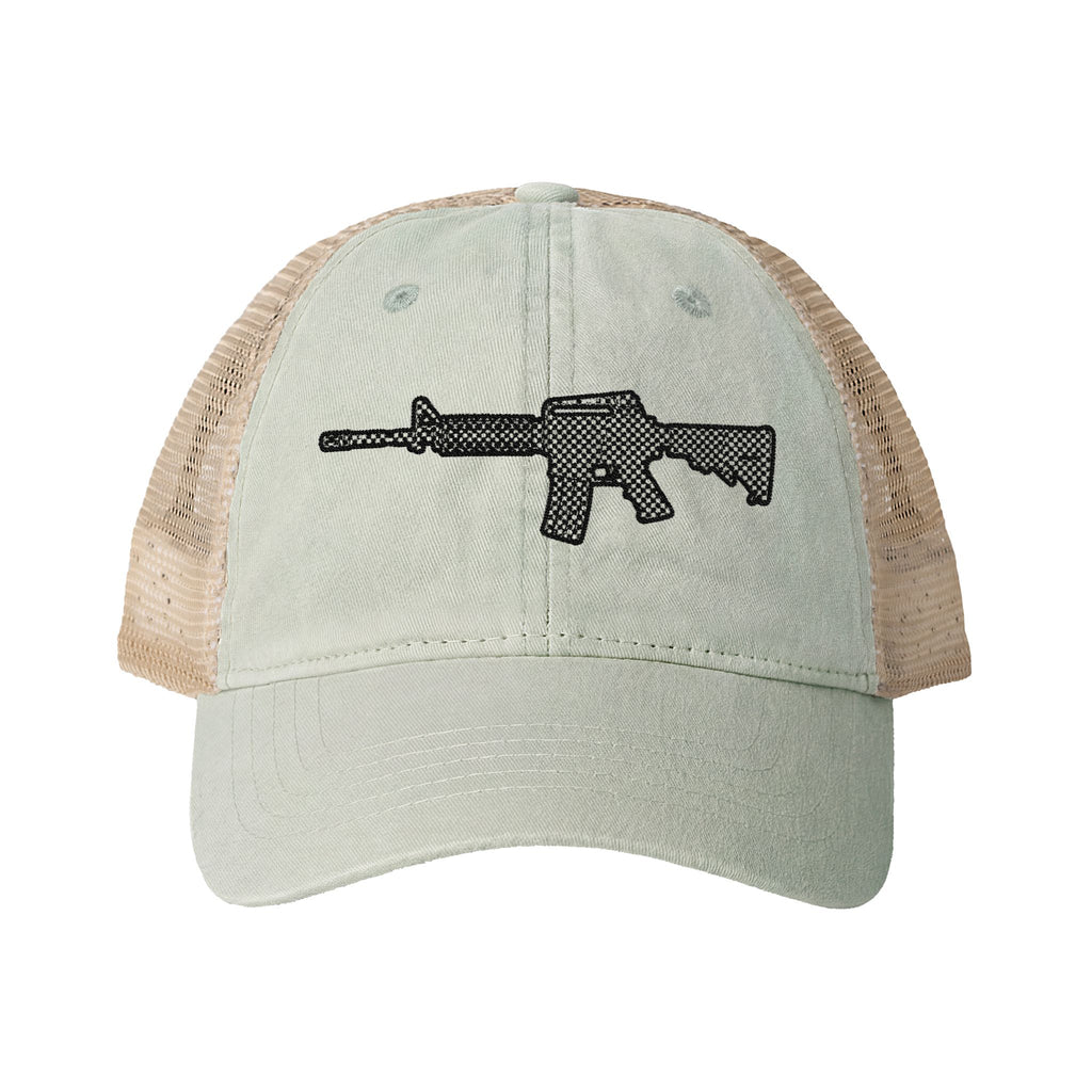 The Checker Collection- AR Rifle-Women's Washed Mesh-Back Cap