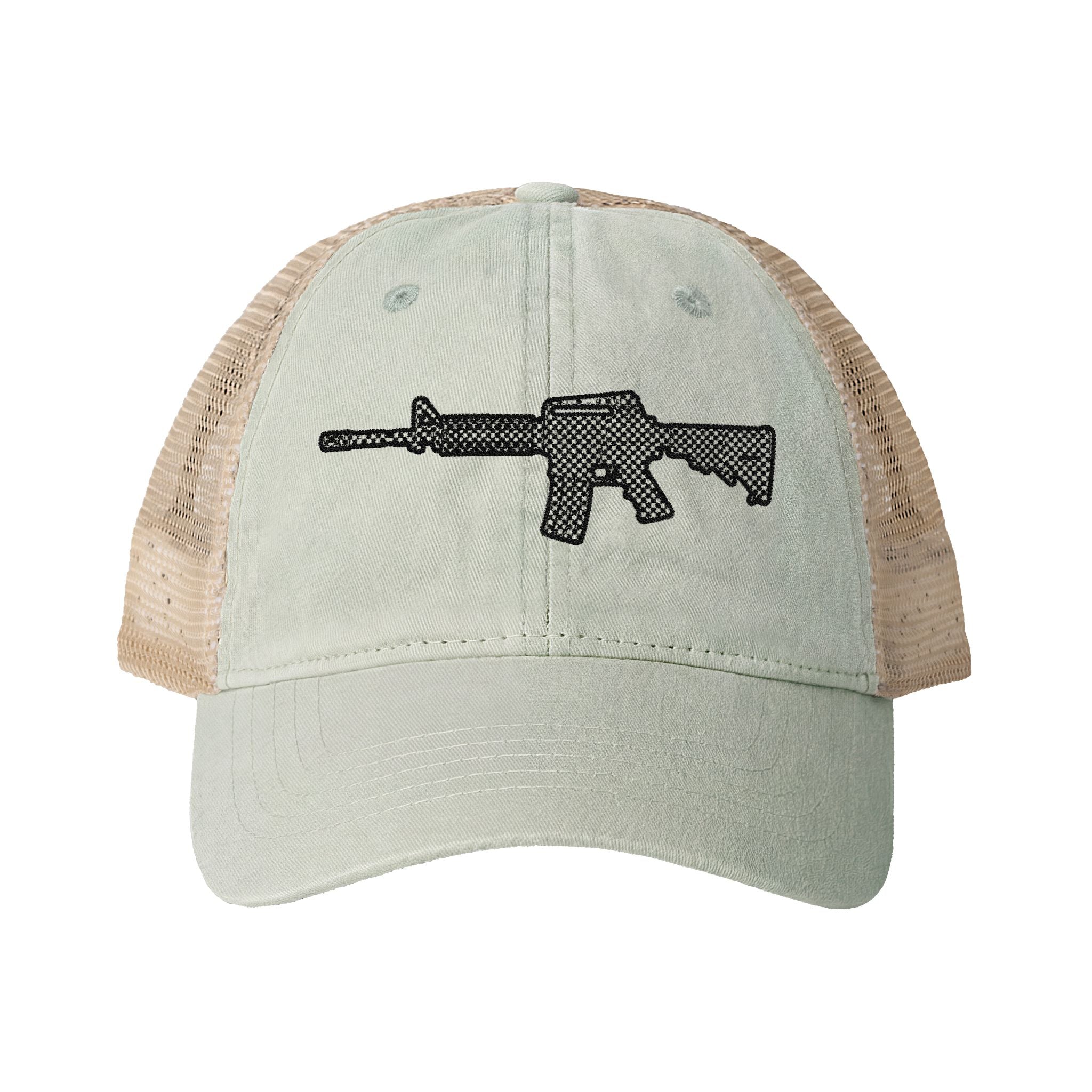 The Checker Collection- AR Rifle-Women's Washed Mesh-Back Cap