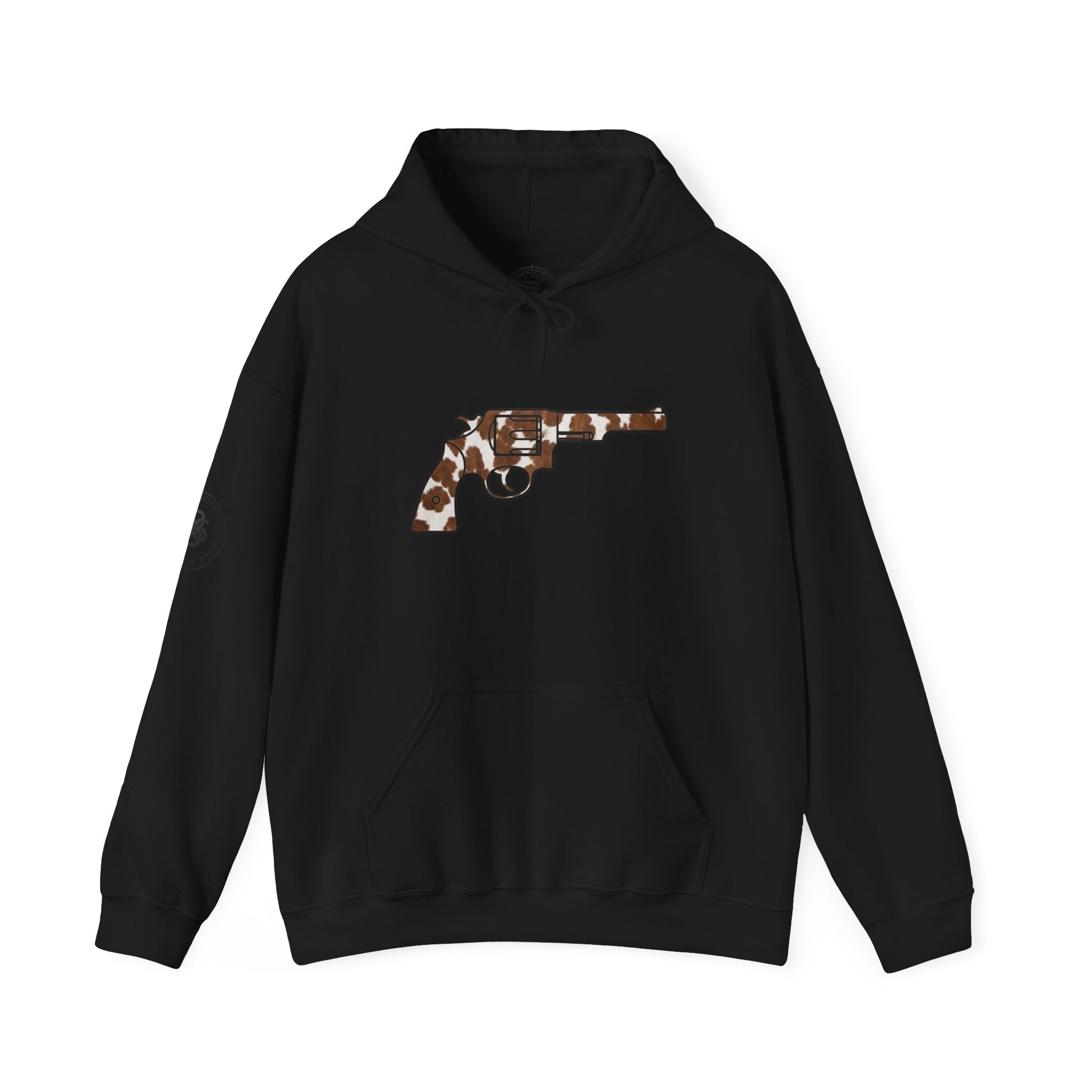 Cowhide Revolver Silhouette Hoodie Unisex