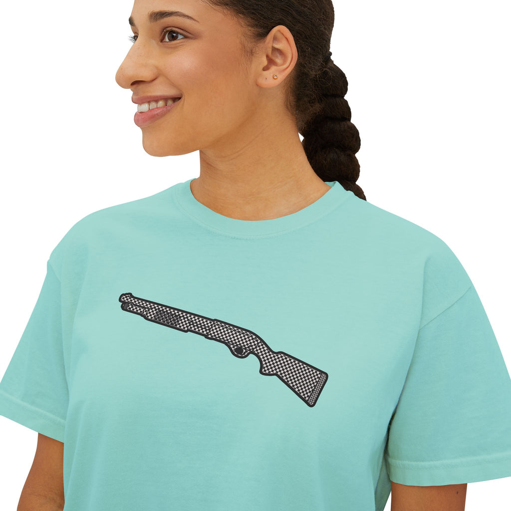 The Checker Collection-Shotgun-Women's Boxy Tee