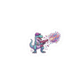 T-Rex Confetti Sprinkle Blaster Sticker — Kiss-Cut Vinyl Decal