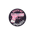 "Death by Sprinkles" Pink Gun Kiss-Cut Vinyl Decal Sticker