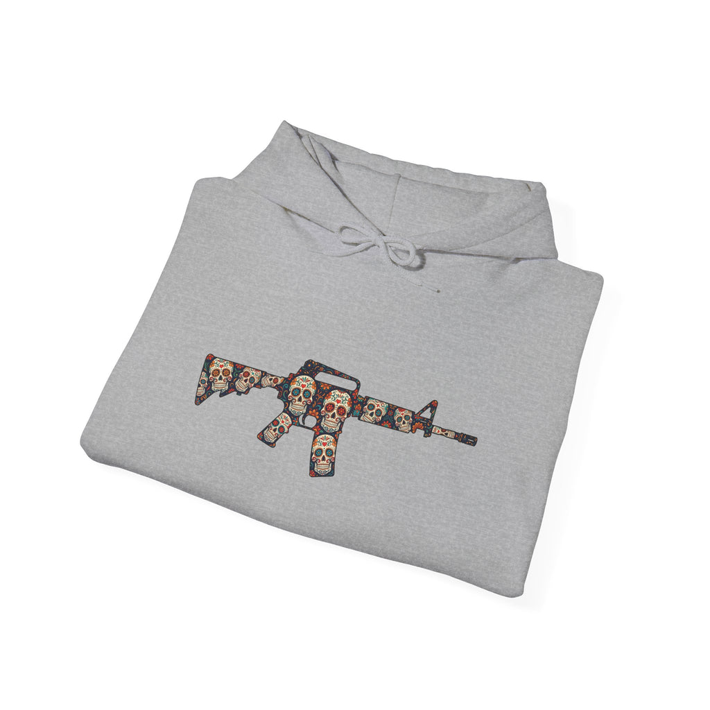 Sugar Skull AR-Style Rifle Graphic Hoodie