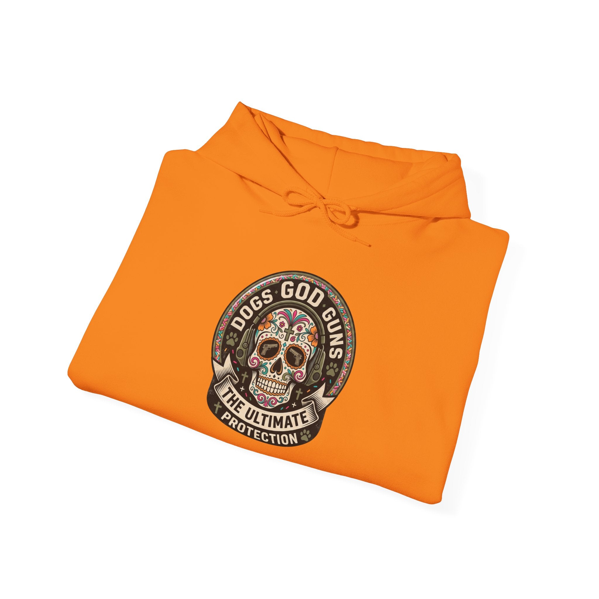"Dogs God Guns: The Ultimate Protection- Graphic Hoodie